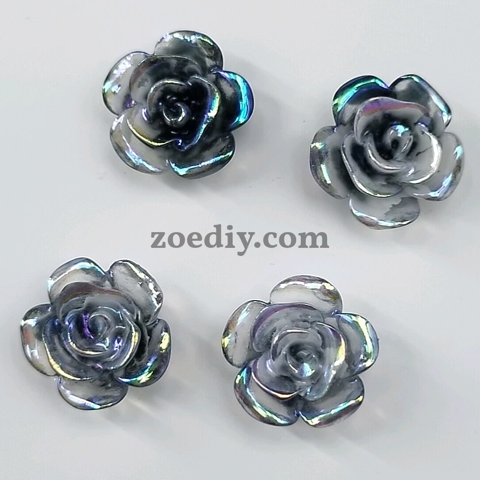 FS0914- 8mm Glowing Rose Mixed Color Charms Accessories For Making Fancy Beads