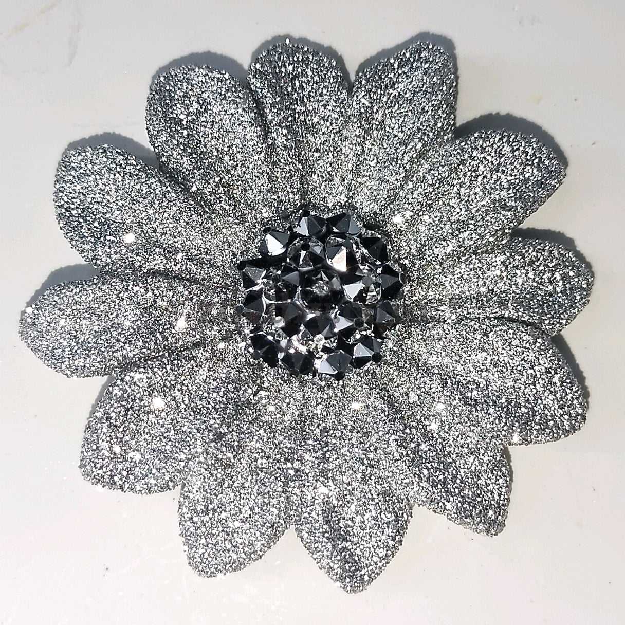 FS0313-45MM Black Silver Chrysanthemum Charms Accessories For Making Fancy Beads