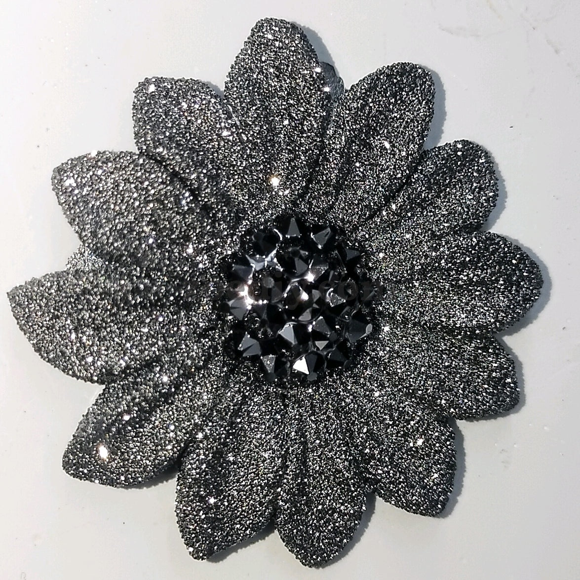 FS0313-45MM Black Silver Chrysanthemum Charms Accessories For Making Fancy Beads