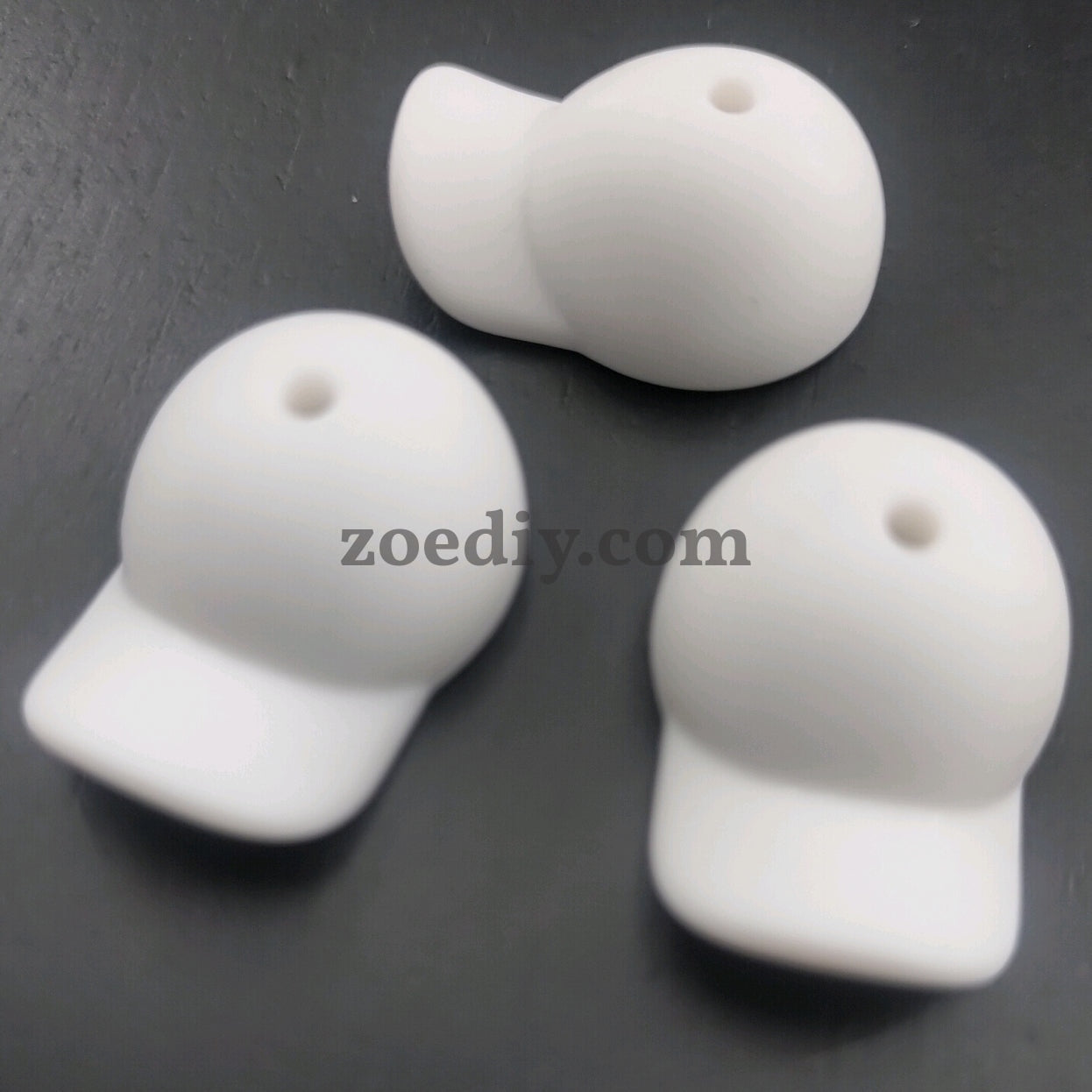 FS0382- White Cap Based Acrylic Beads (Better For Hanpainted)Fit For Beadspen Beads