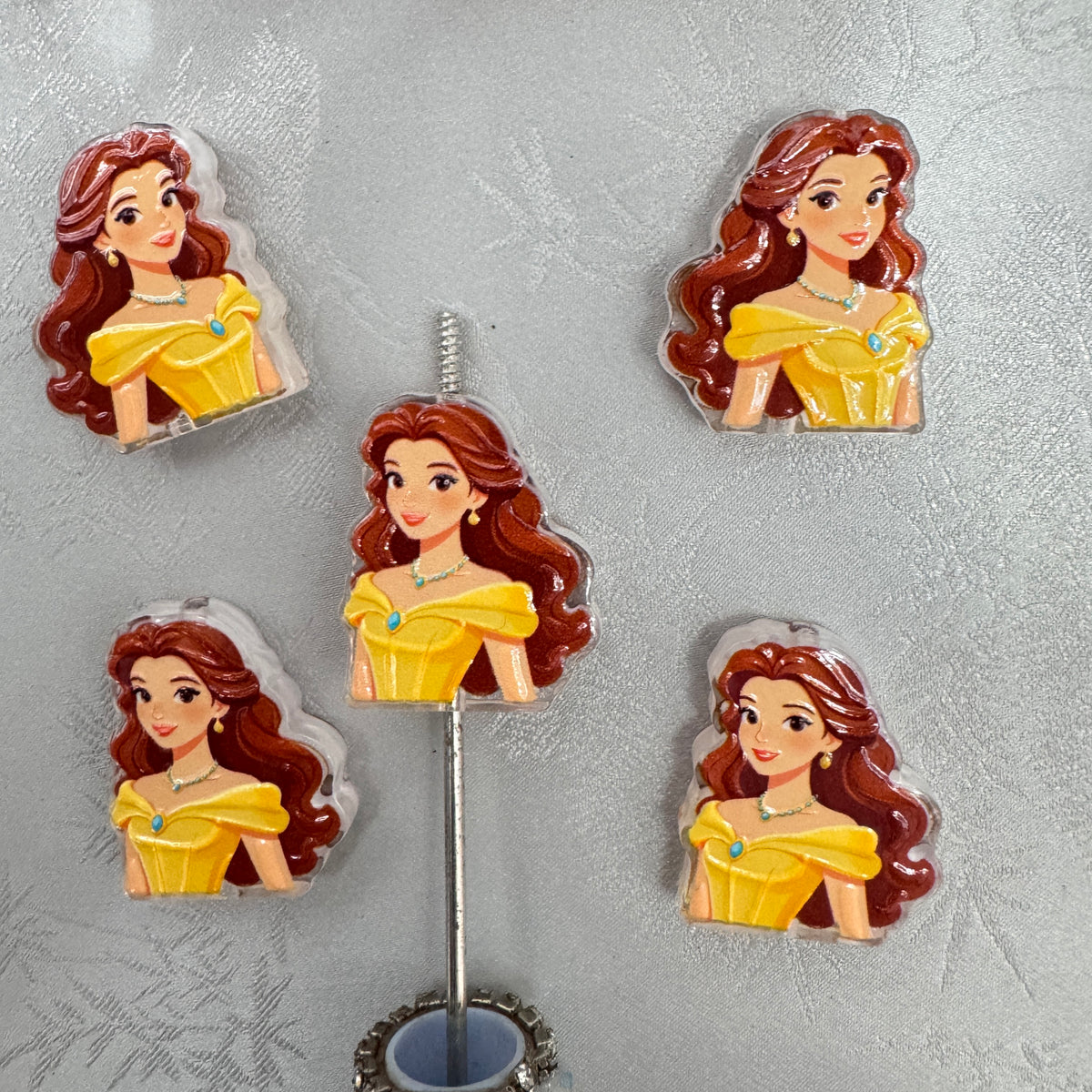 Beautiful Girl and Wild Beast Character Acrylic Focal Beads