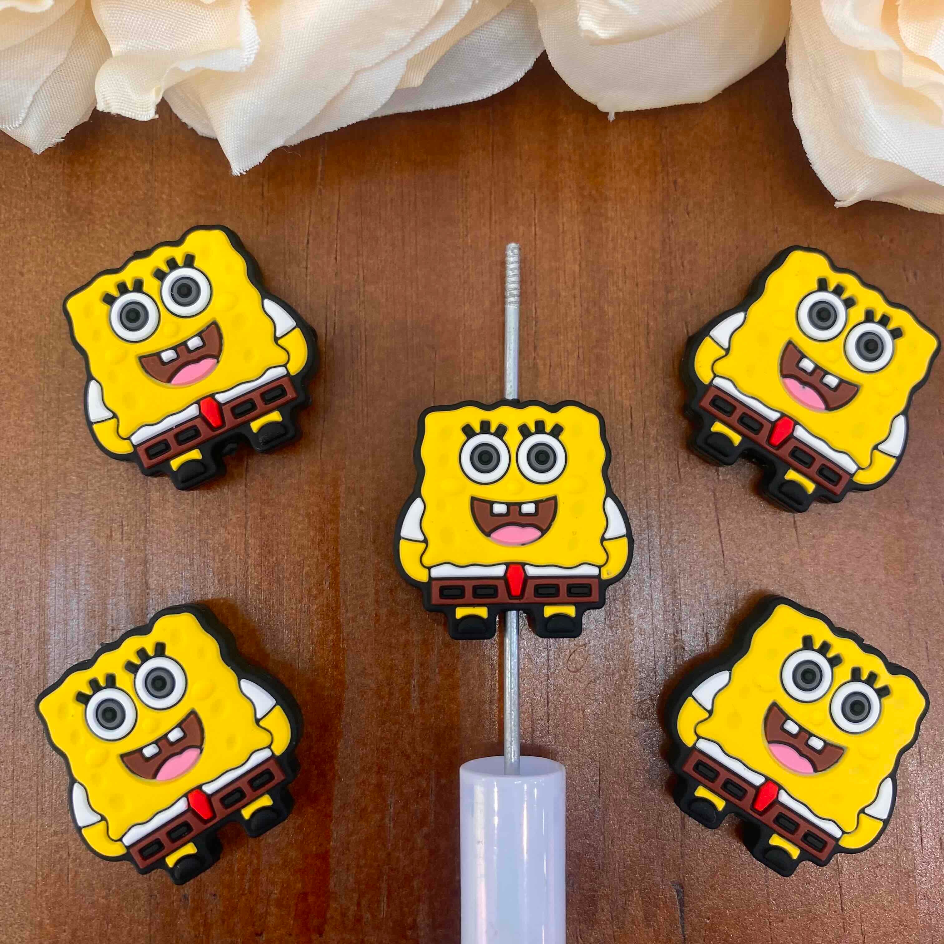FS20427-SpongeBob Flat Silicone Focal Beads