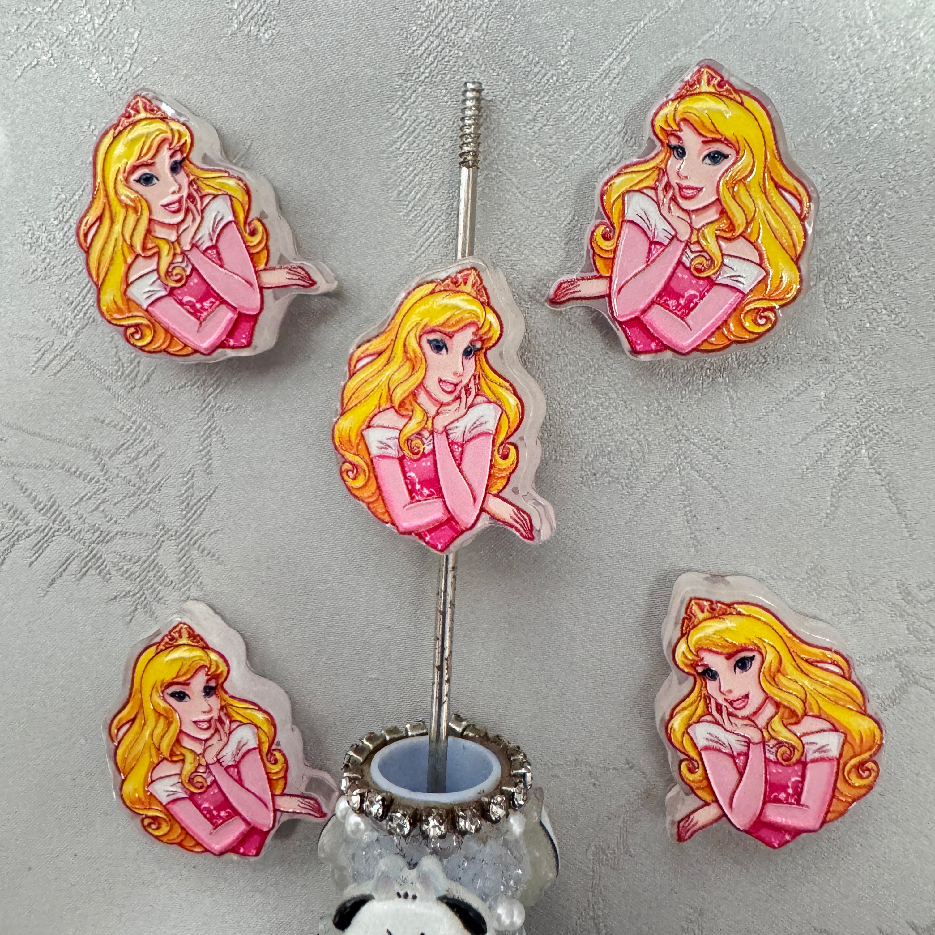 Classic Sleeping Pretty Princess Acrylic Focal Beads