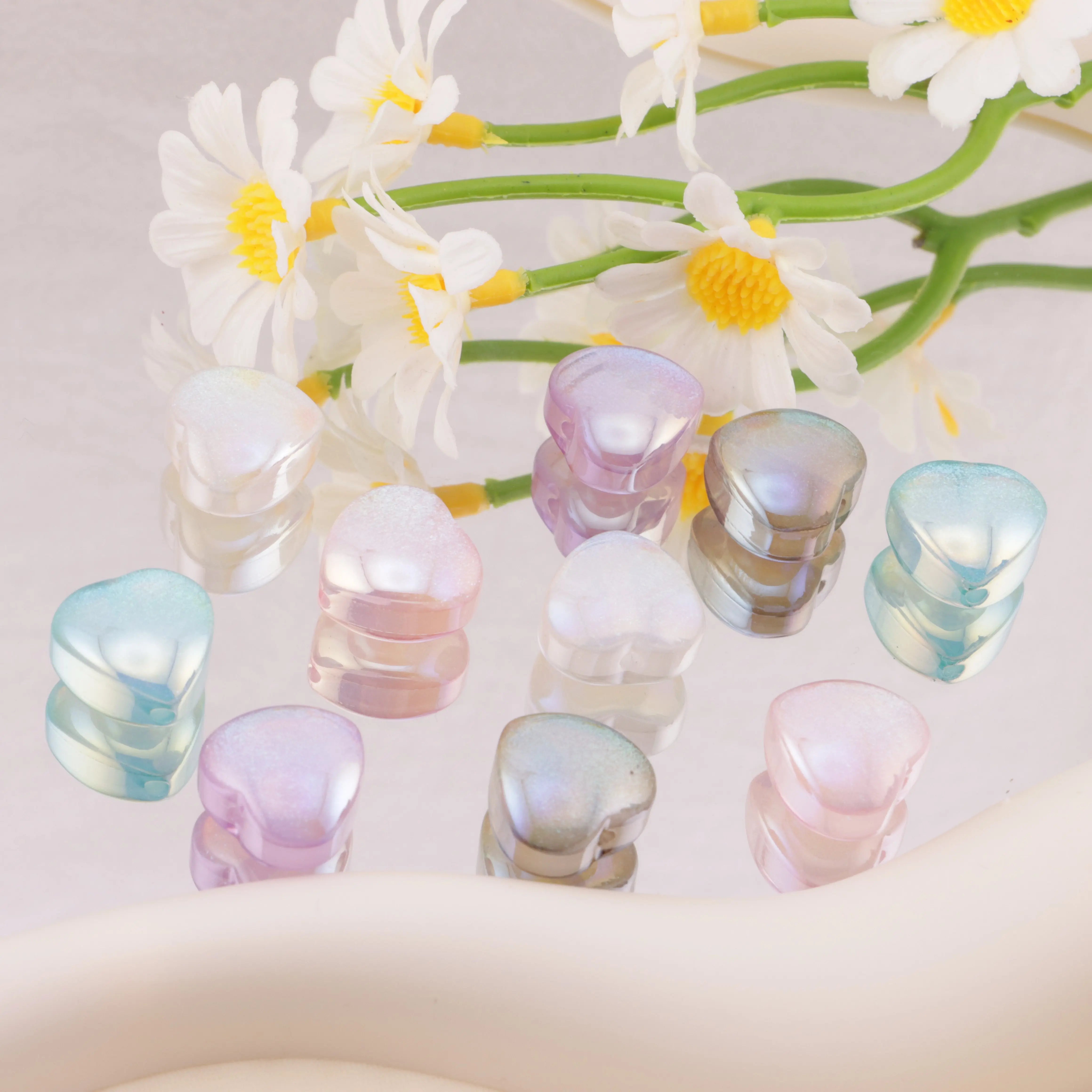 17mm Cat-Eye Heart-Shaped Resin Beads ZoeDIY Shop