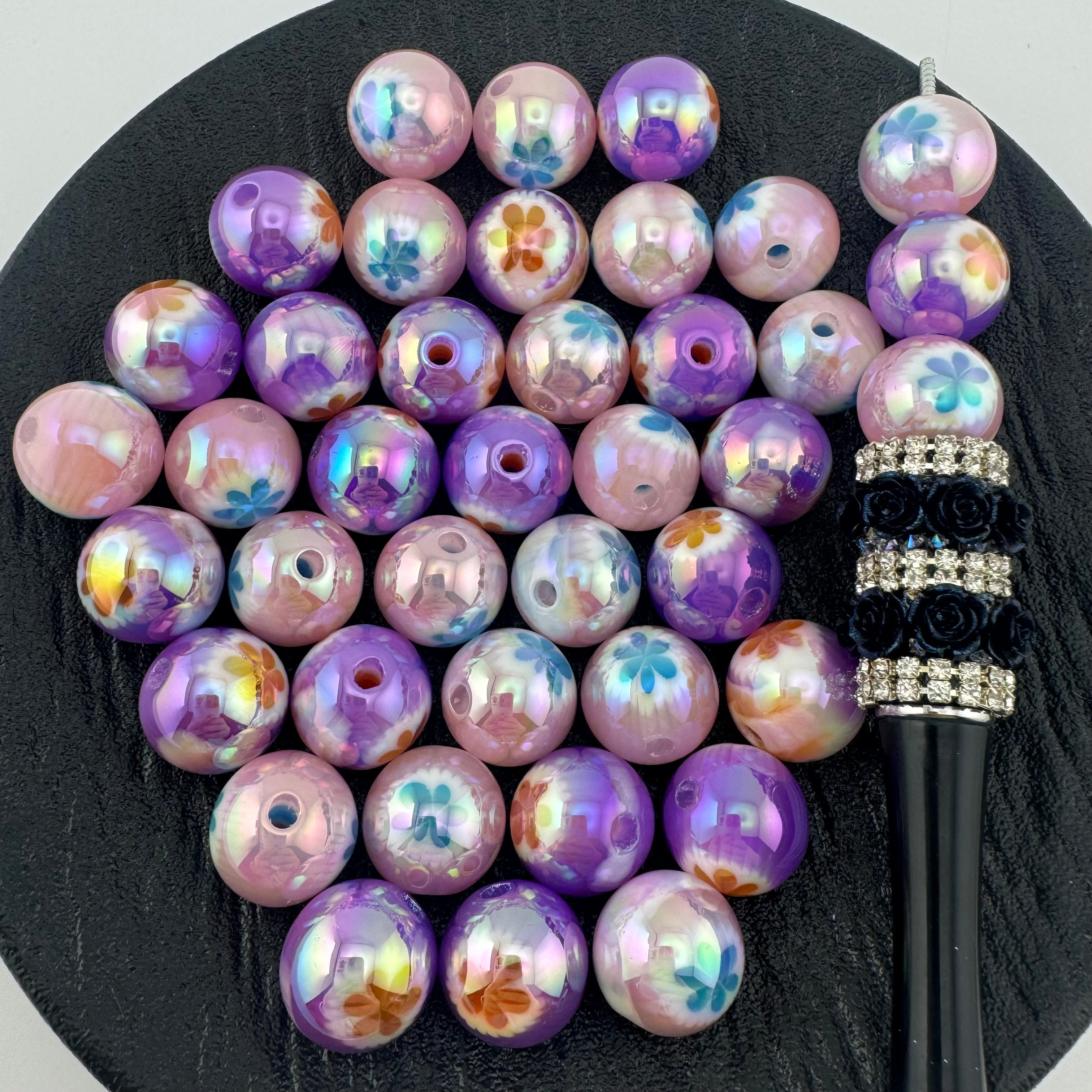 FS2028-16MM Flower Resin Beads Fit For Beadable Pens