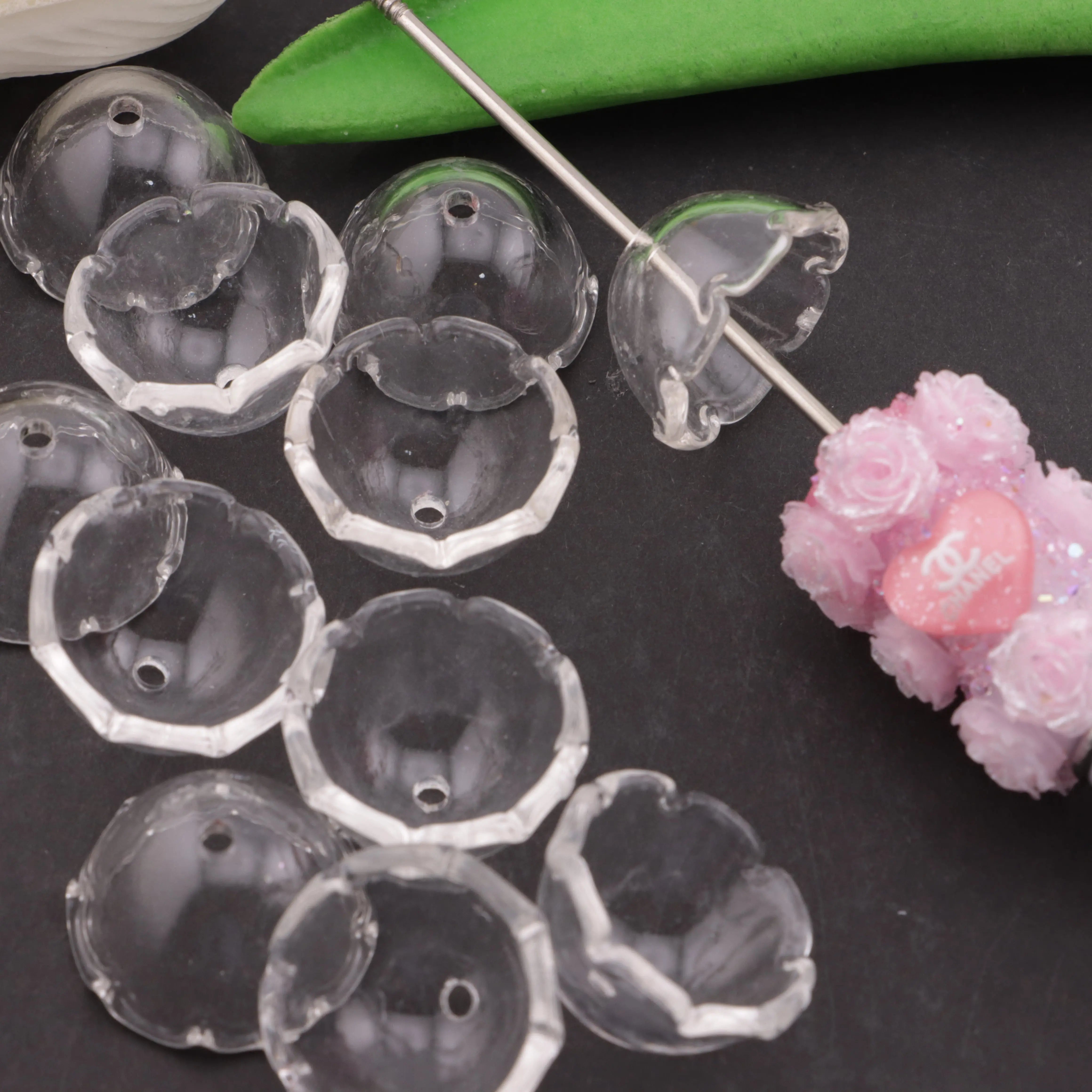 18×22mm Half Round Beads With Wavy Edges Zoe's DIY Shop