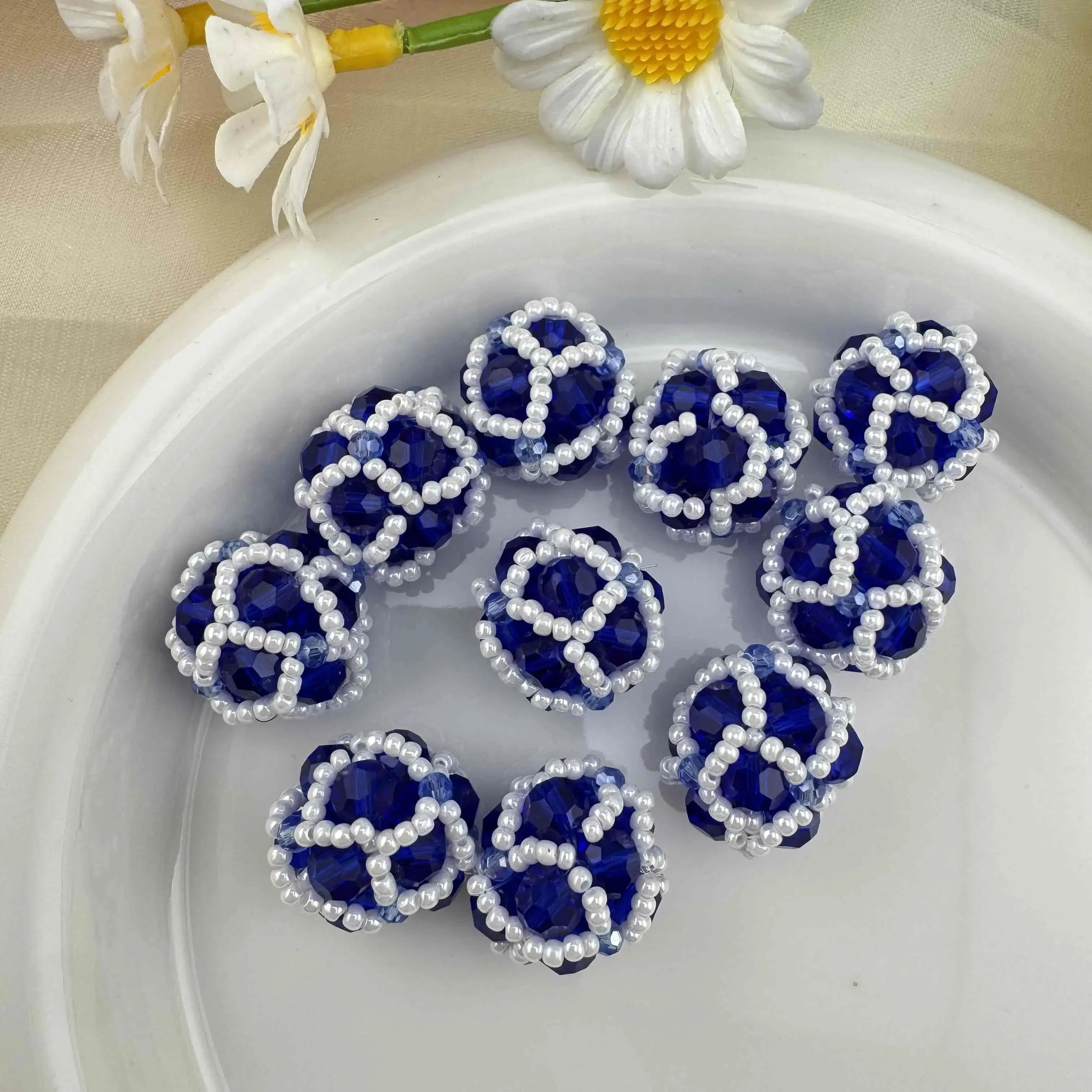 18mm Random Mixed Handmade Glass Beads, Hand-Woven Glass Beads, Pearl Beads ZoeDIY Shop