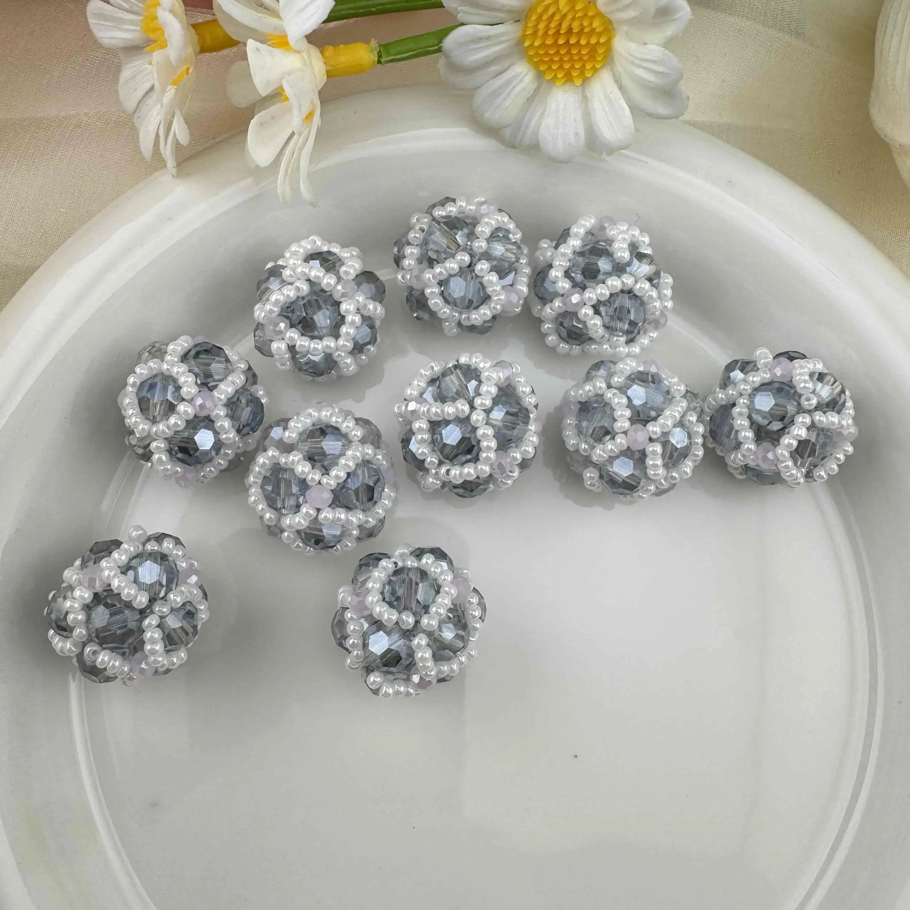 18mm Random Mixed Handmade Glass Beads, Hand-Woven Glass Beads, Pearl Beads ZoeDIY Shop