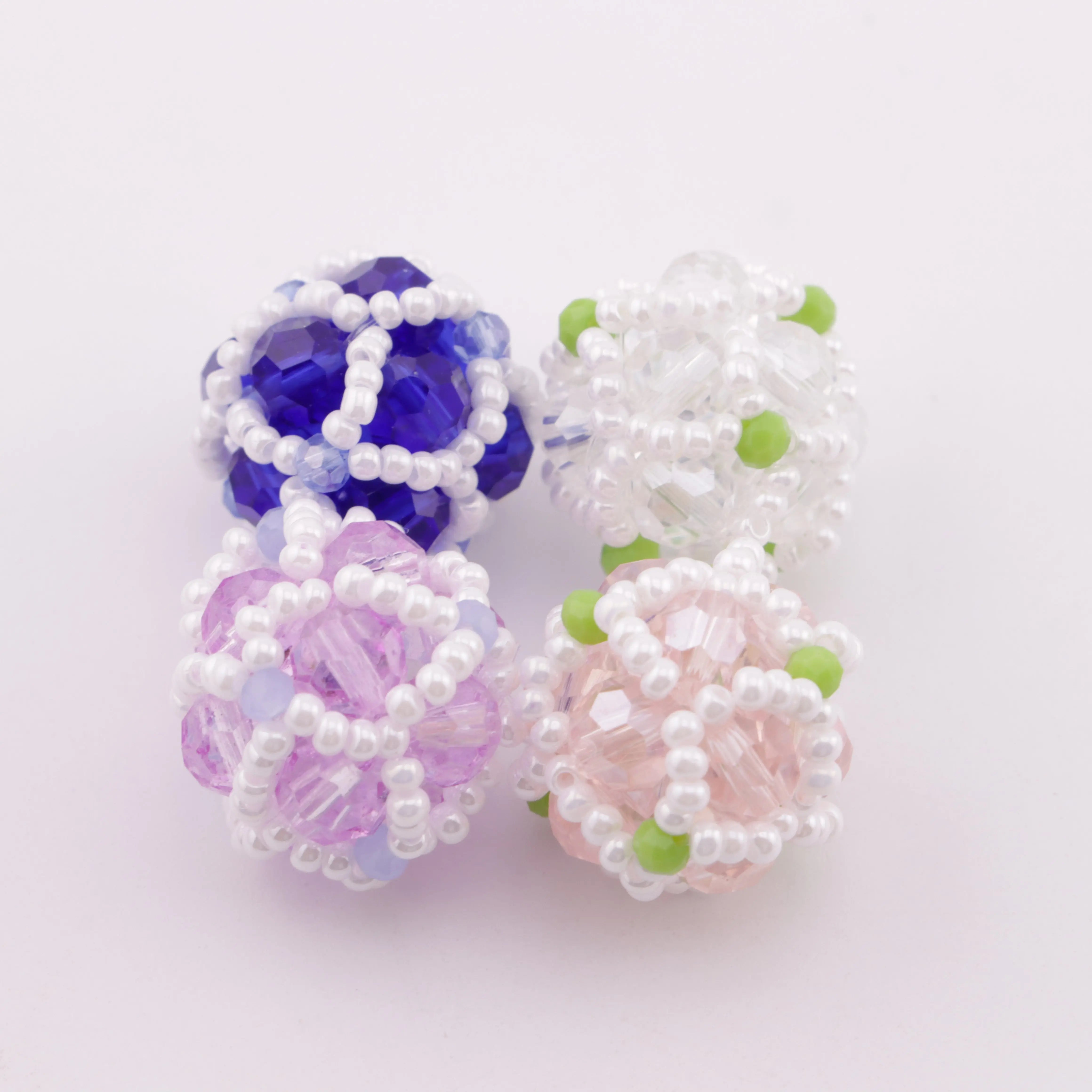 18mm Random Mixed Handmade Glass Beads, Hand-Woven Glass Beads, Pearl Beads ZoeDIY Shop