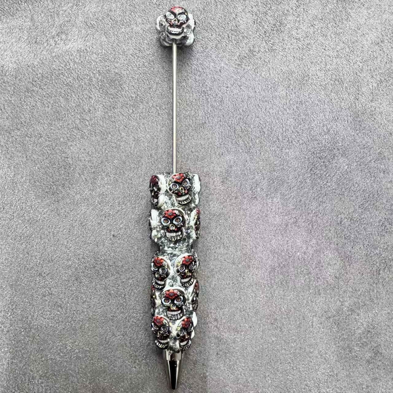 Skull Skeleton Heads  Sugar Clay Beadable Pens