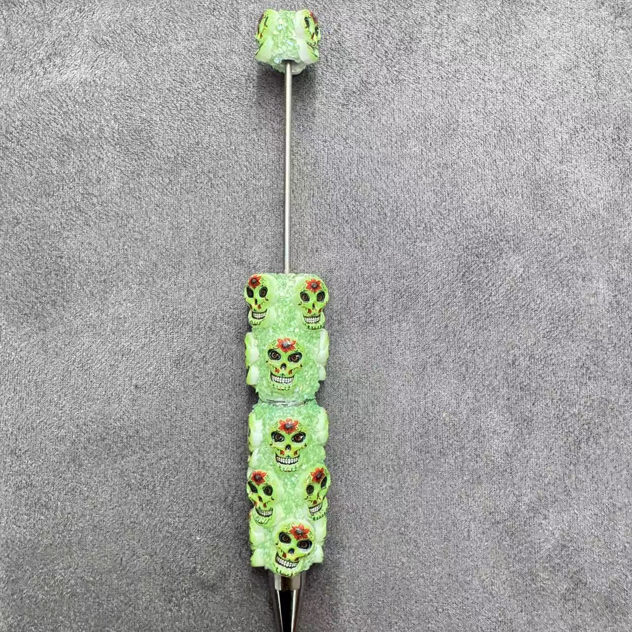 Skull Skeleton Heads  Sugar Clay Beadable Pens