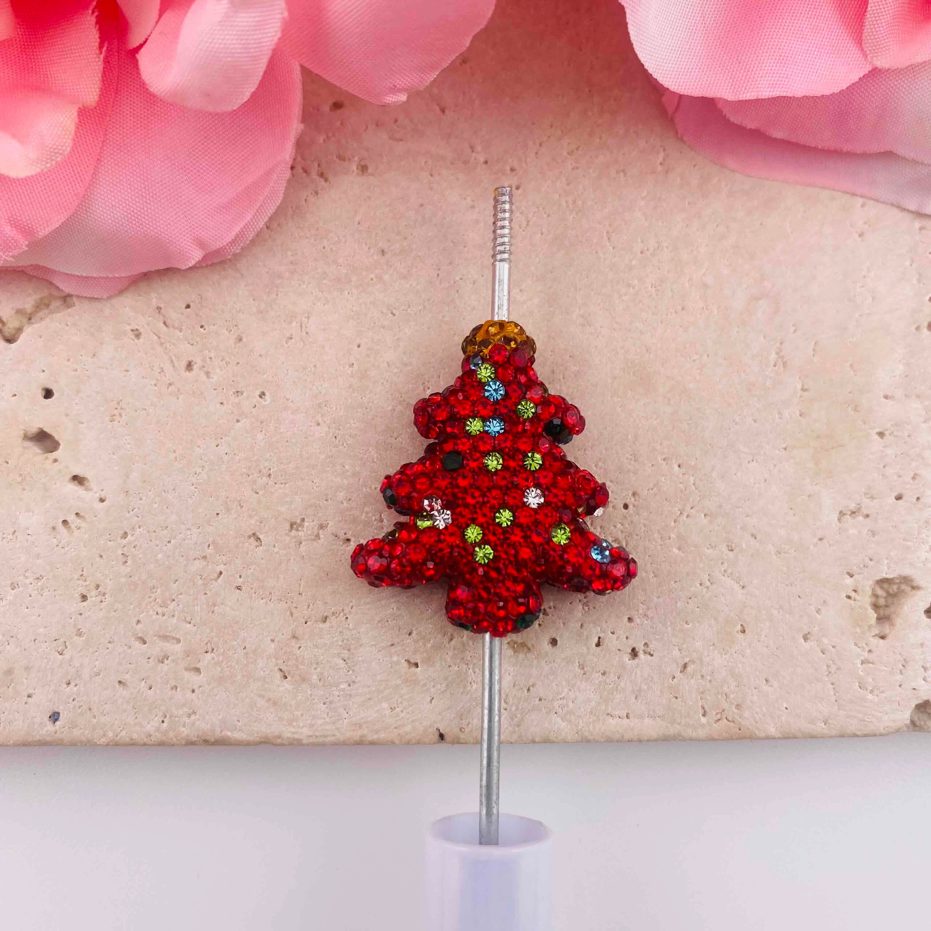 FS19905-About 27*30mm Rhinestone Christmas Tree Beads