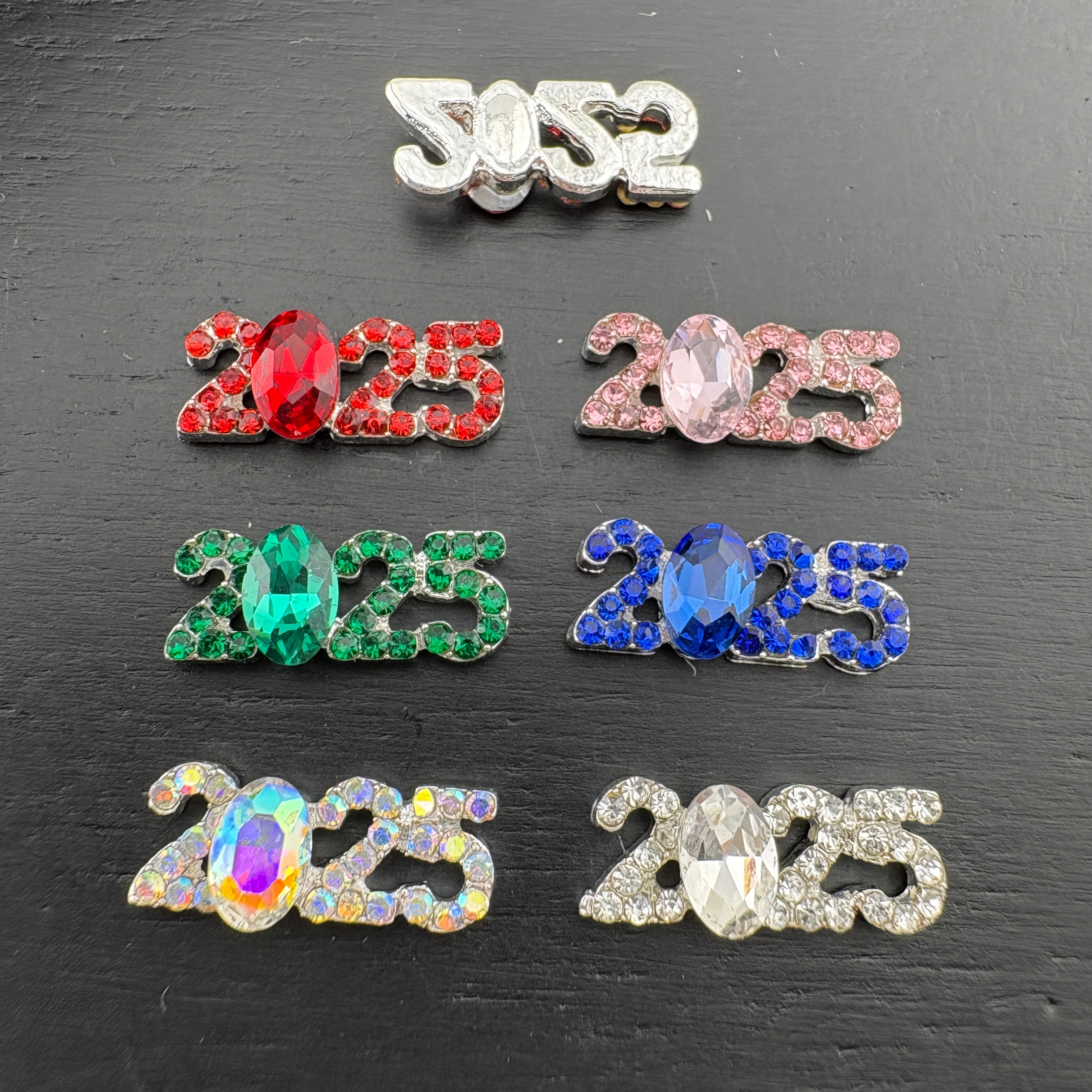 FS2614- 15*6mm 2025 Year Crystal Charms