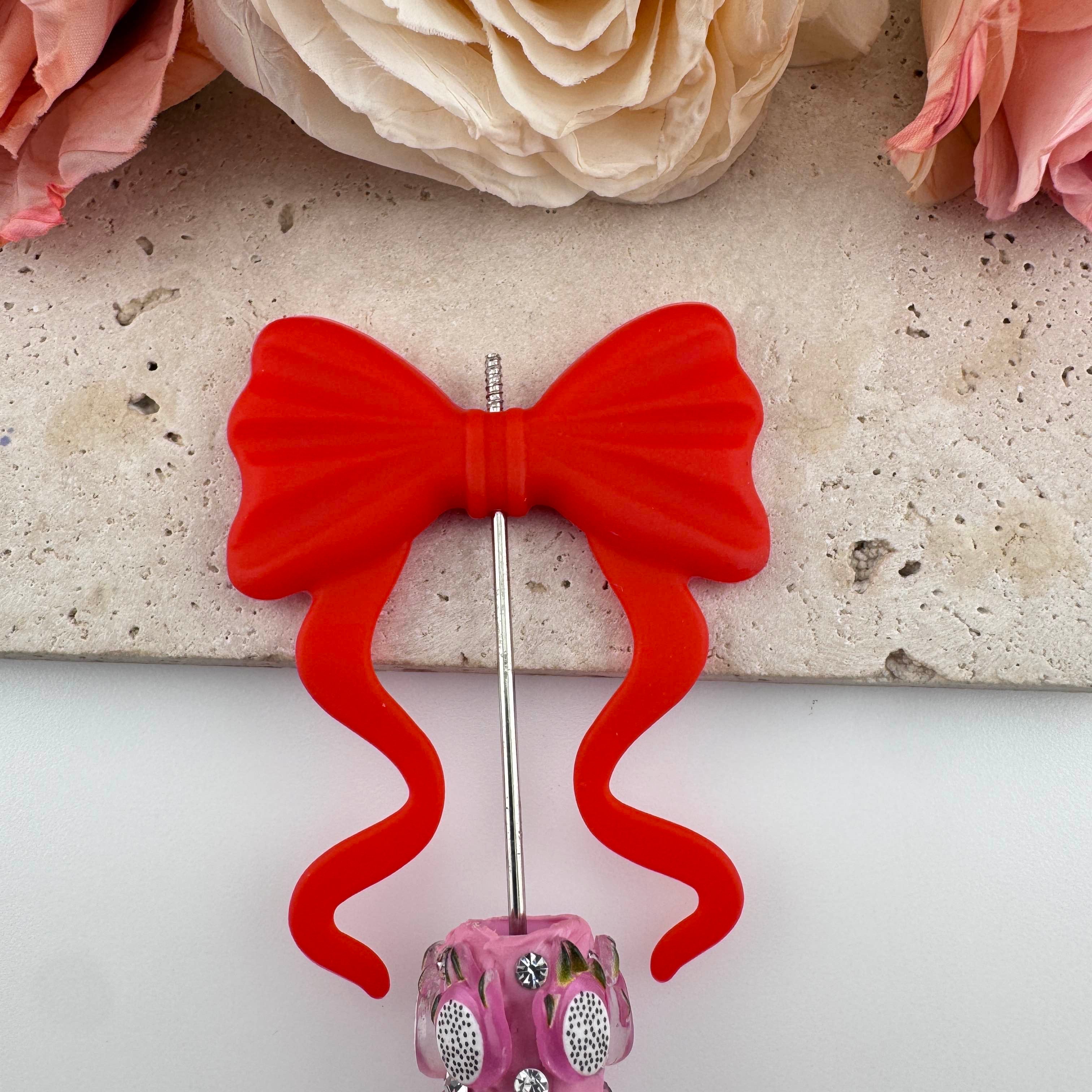 FS19388-About 60×70mm Silicone Bow Beads