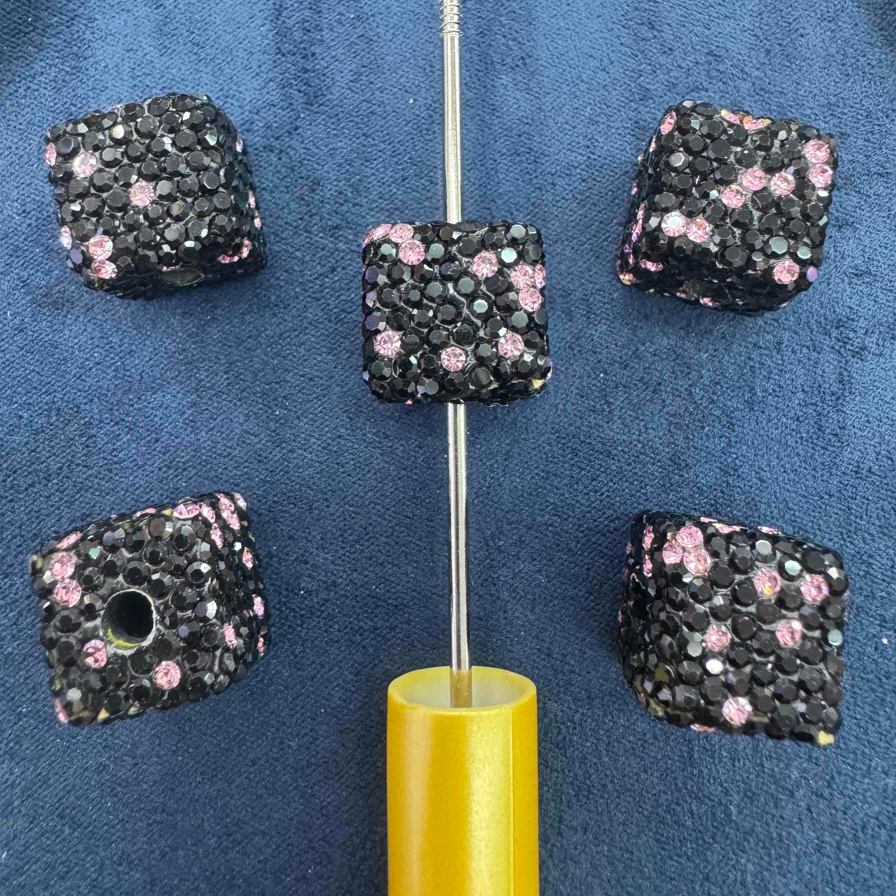 FS20232-16mm AB Color Rhinestone Clay Cube Beads