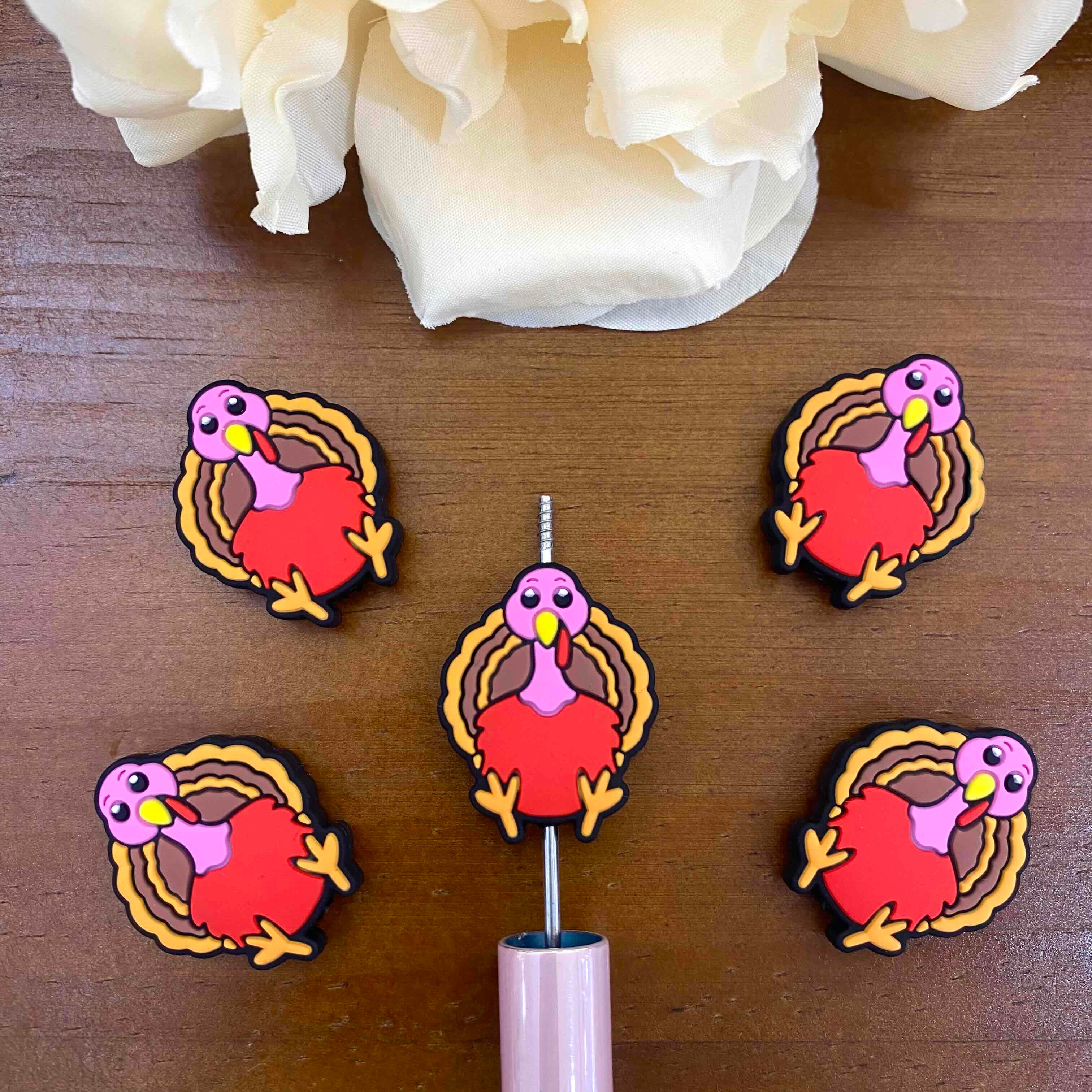 FS20216-Flat Turkey Silicone Focal Beads