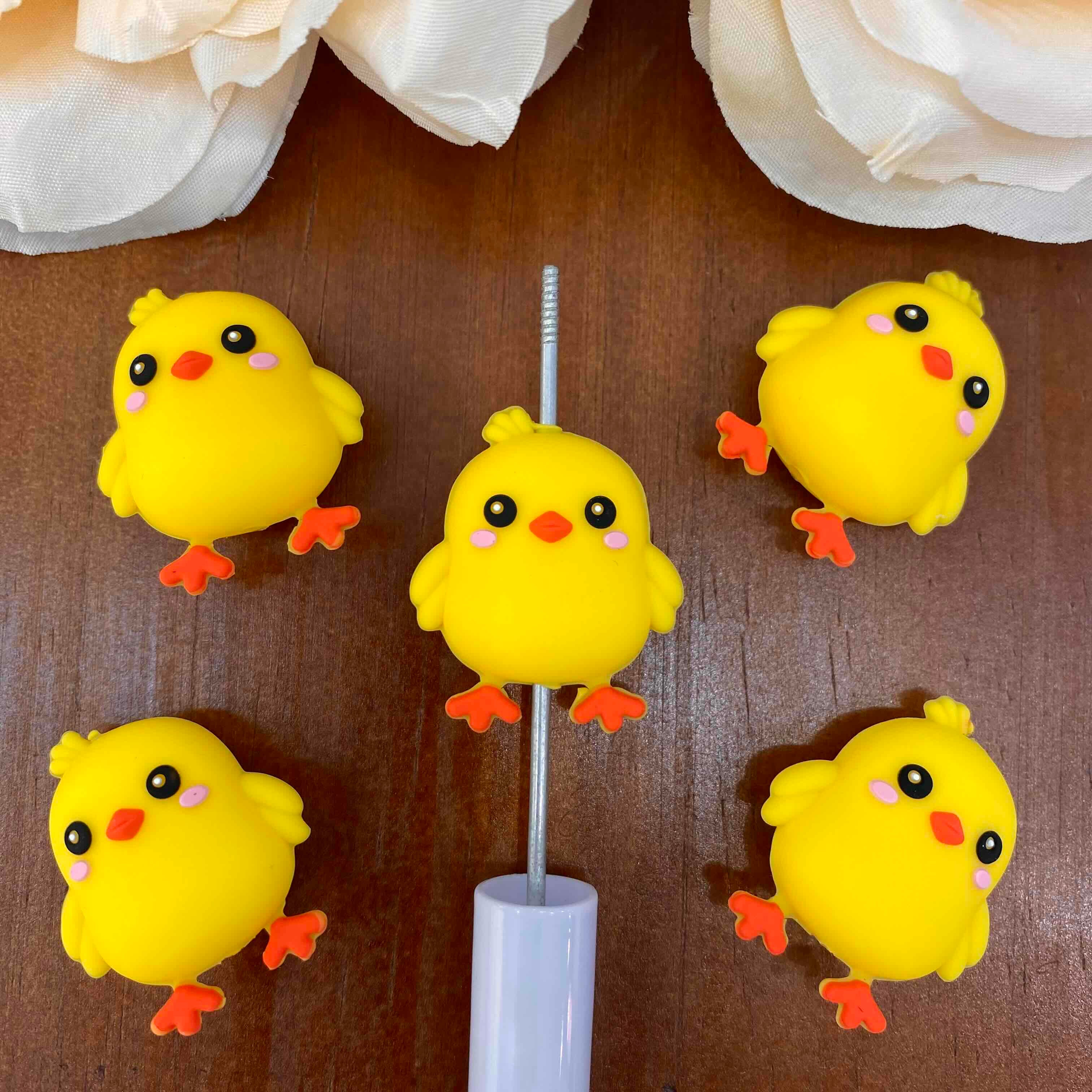 FS20513-3D Chick Silicone Focal Beads