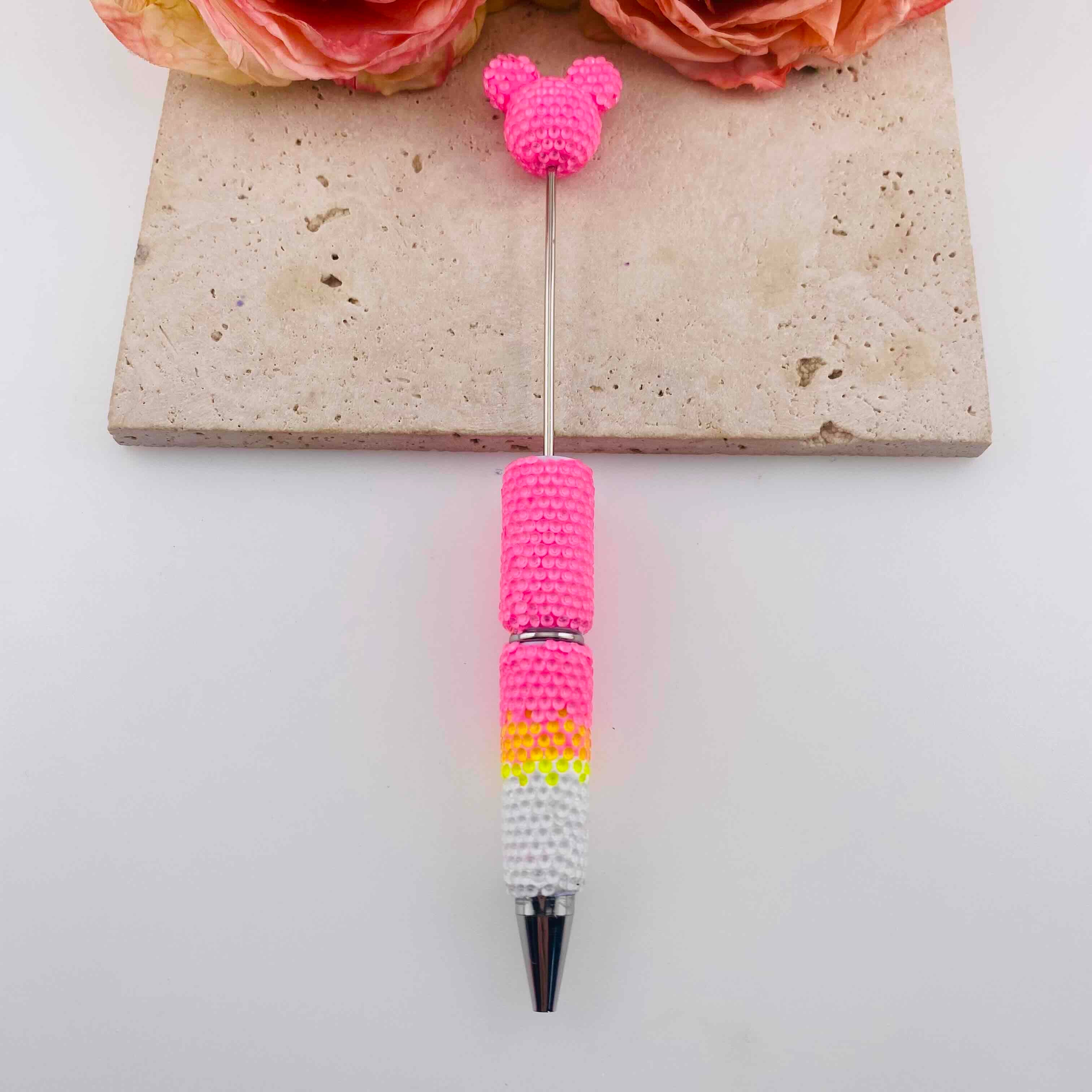 FS19783-Fluorescent Mickey Rhinestone Mixed Color Pens