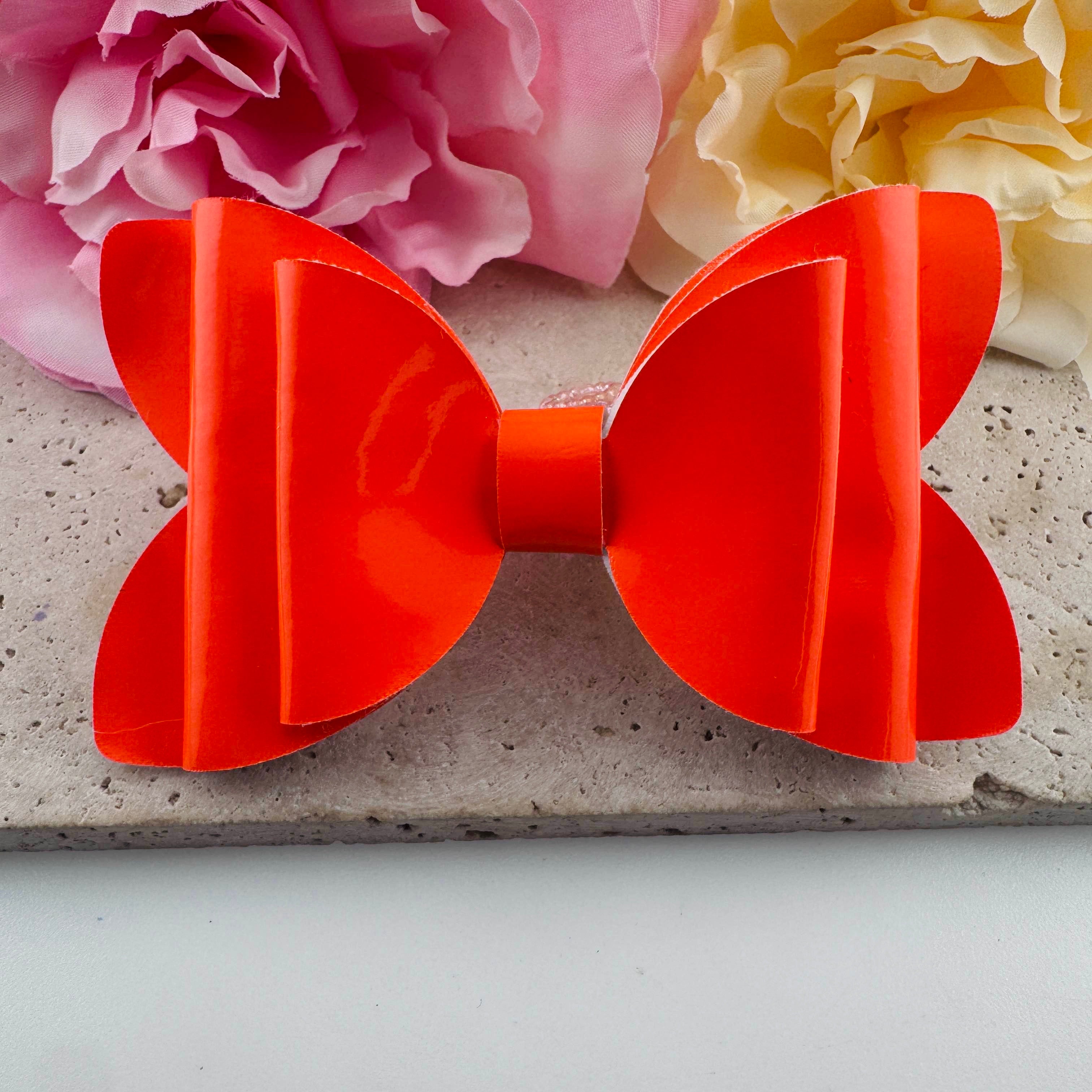 FS20014-Neon Color PU Bow Sugar Beads