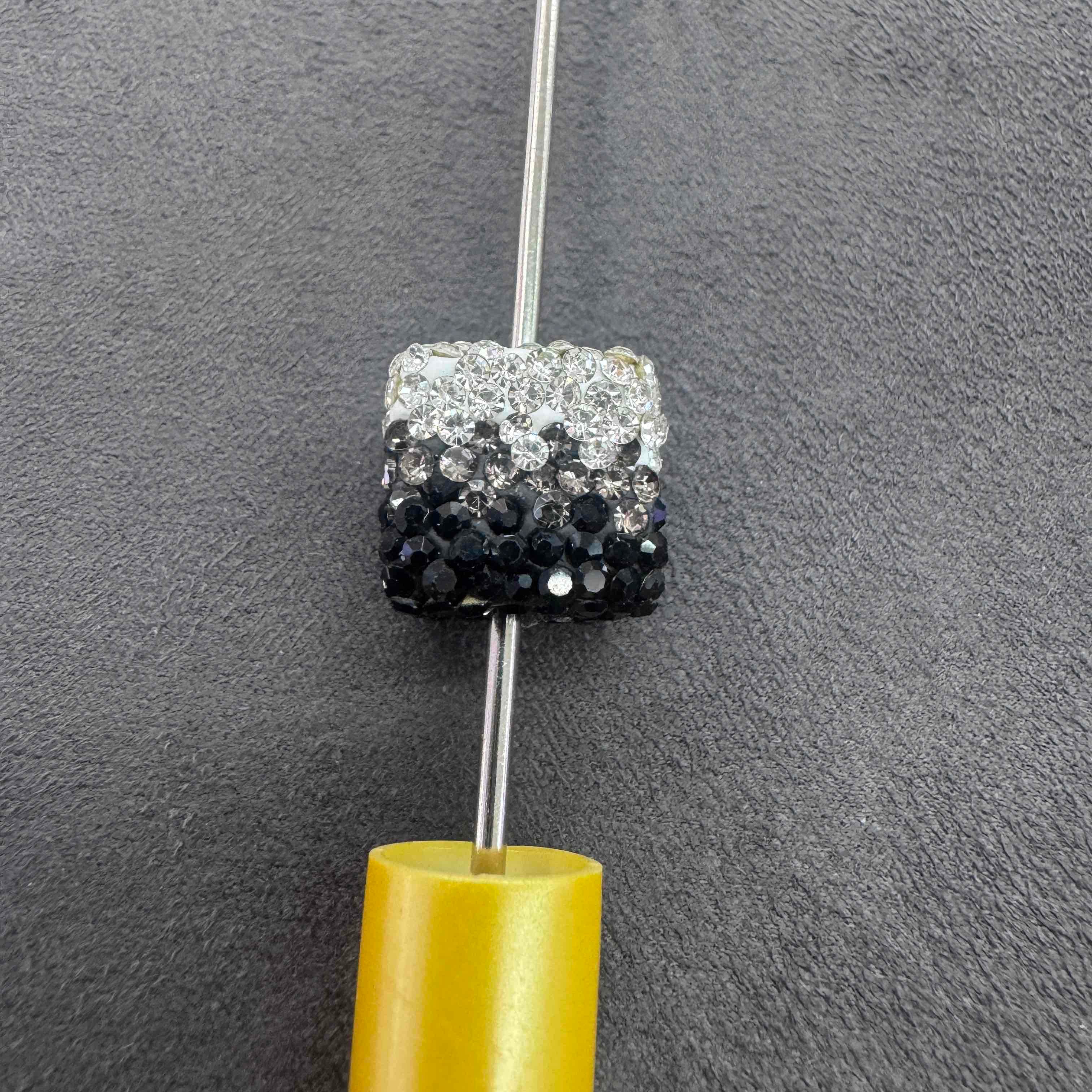 FS20230-16mm  Gradient color Rhinestone Clay Cube Beads