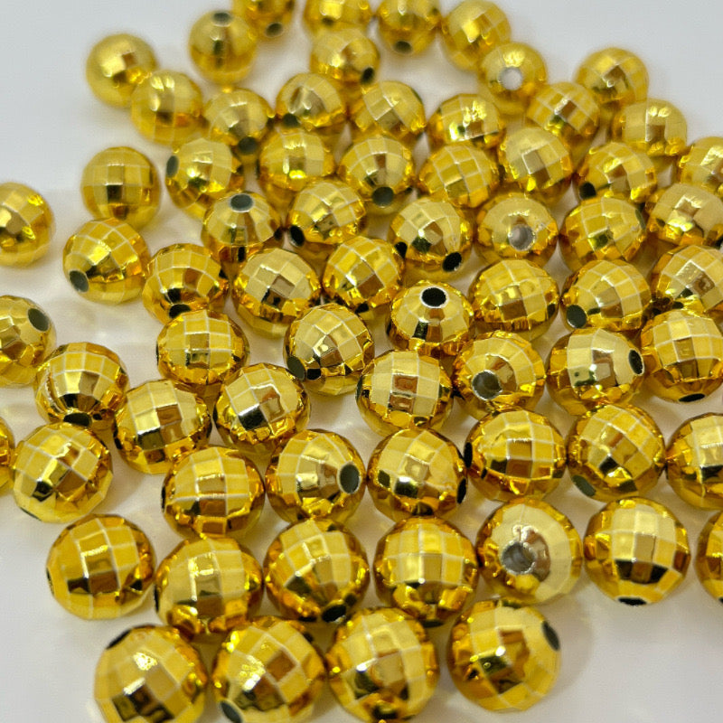 FS2455-16mm Metallic Disco Acrylic Beads Fit For Beadable Pens