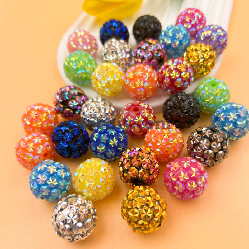 FS0009-18MM Ice Flower Resin Beads Fit For Beadable Pens