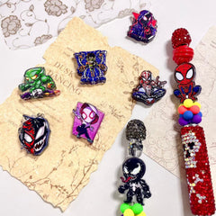 Mixed Cartoon Superhero Acrylic Focal Beads Random Mix For Pen Toppers