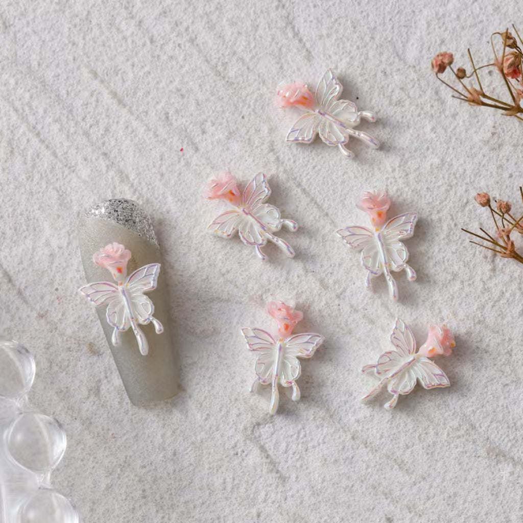 FS3107- 8×15mm Butterfly Rose Flower Patches