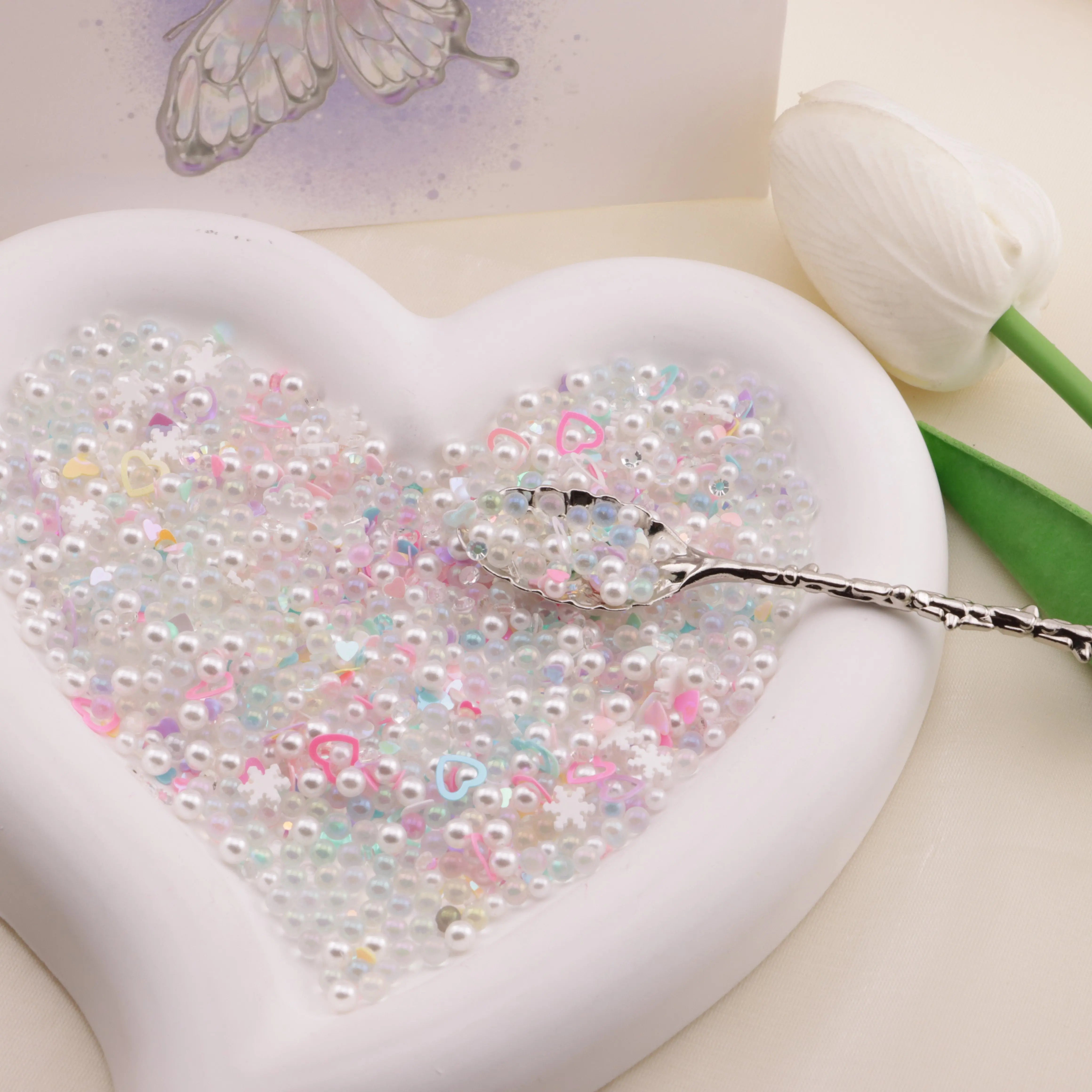 2-5mm Mixed Refills Pearl + Rhinestone + Glass Bead + Heart Flash + Love Sequins Zoe's DIY Shop