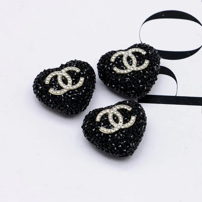 2.5×2.3 Cm Cc Heart-Shaped Granulated Suga for Crafts DIY Bracelets Keychains Pens Jewelry Making Supplies Zoe's DIY Shop