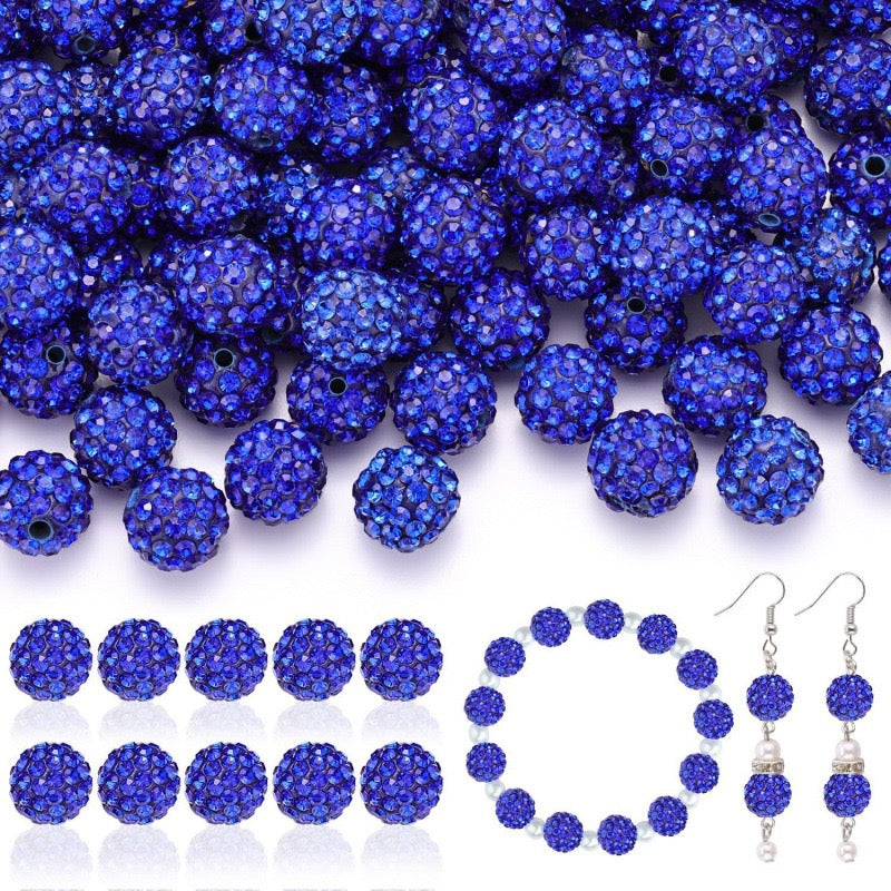 10mm Rhinestone Clay Beads For Jewelry Making Keychain Making