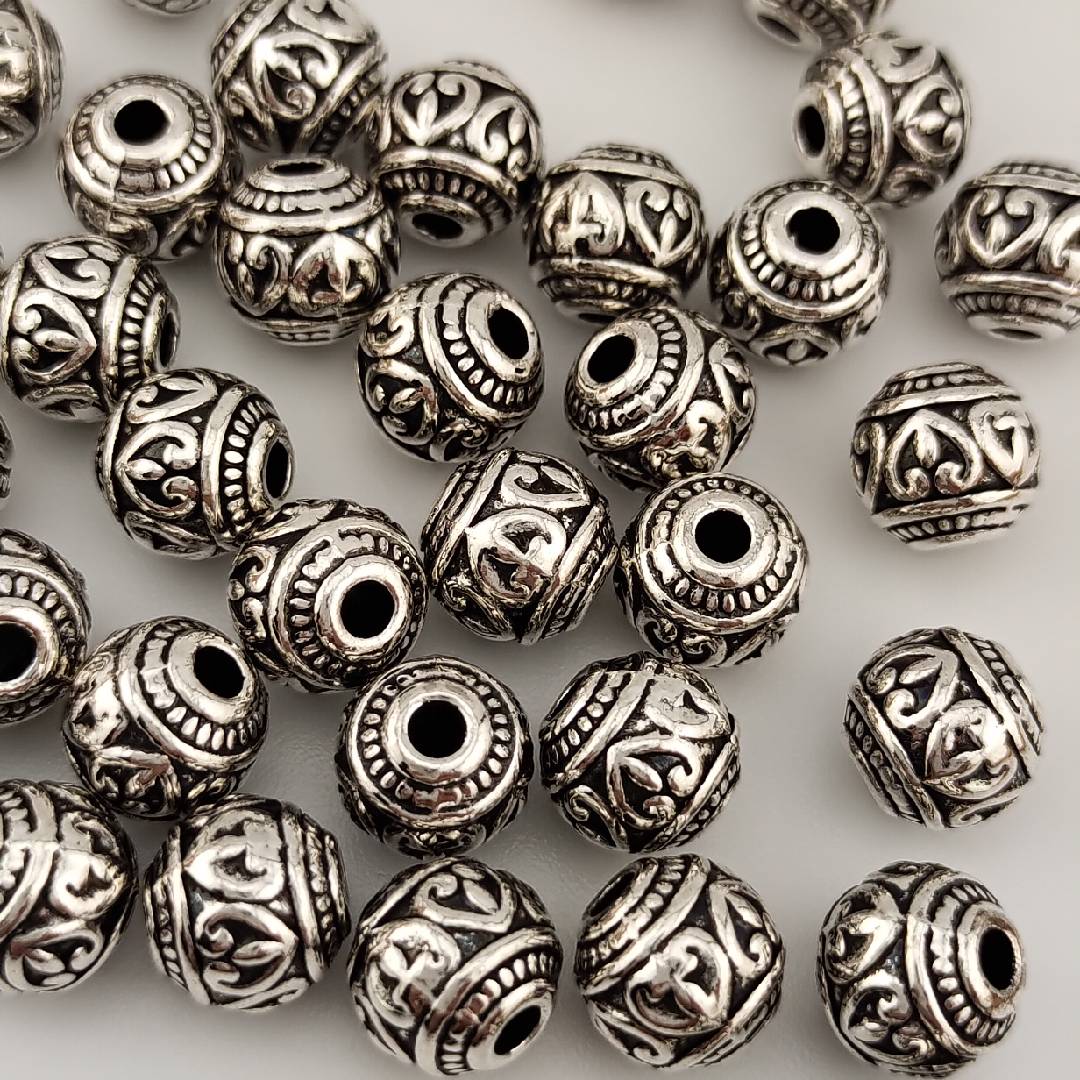 50 Pieces Metal 10MM Round Spacers