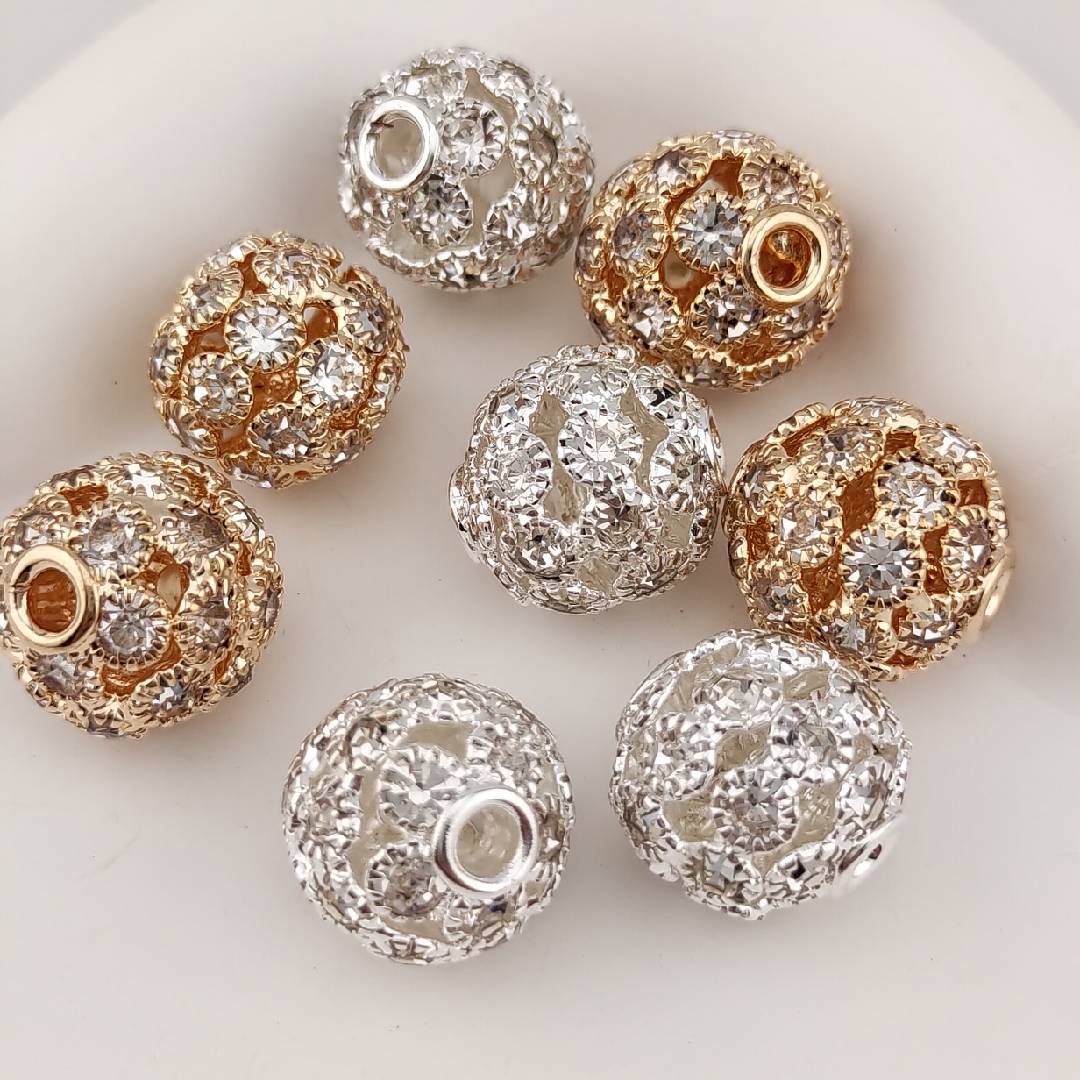 10 Pieces 14 MM Sparkling Beads