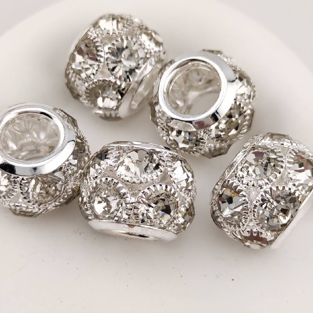 10 Piece Random Mixed Color  18MM Diamond Sparkling Beads