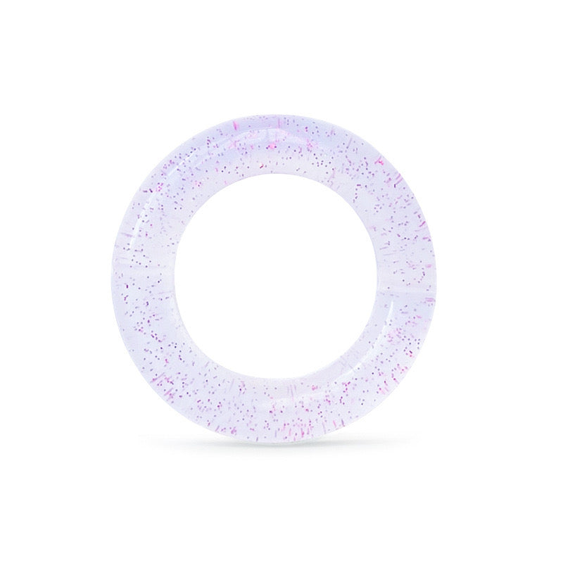 Solid Color Heart Shape Glitter Silicone Bead Frame