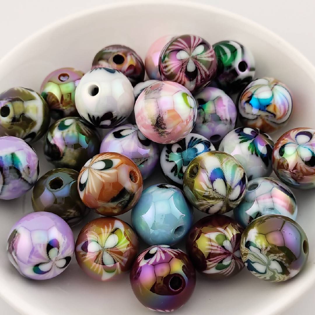 (A122）20 Pieces 16 MM Mixed Color Butterfly Resin Beads