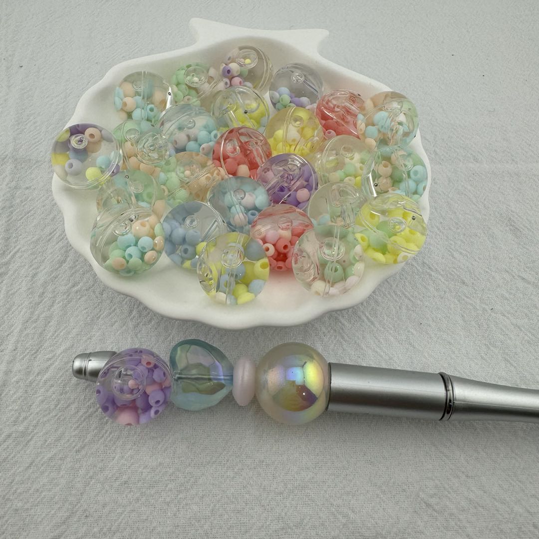 (A16)20 Pieces Water Beads With Mixed Color Beads In Side (Will Be Shipped Dividually With Other Items)