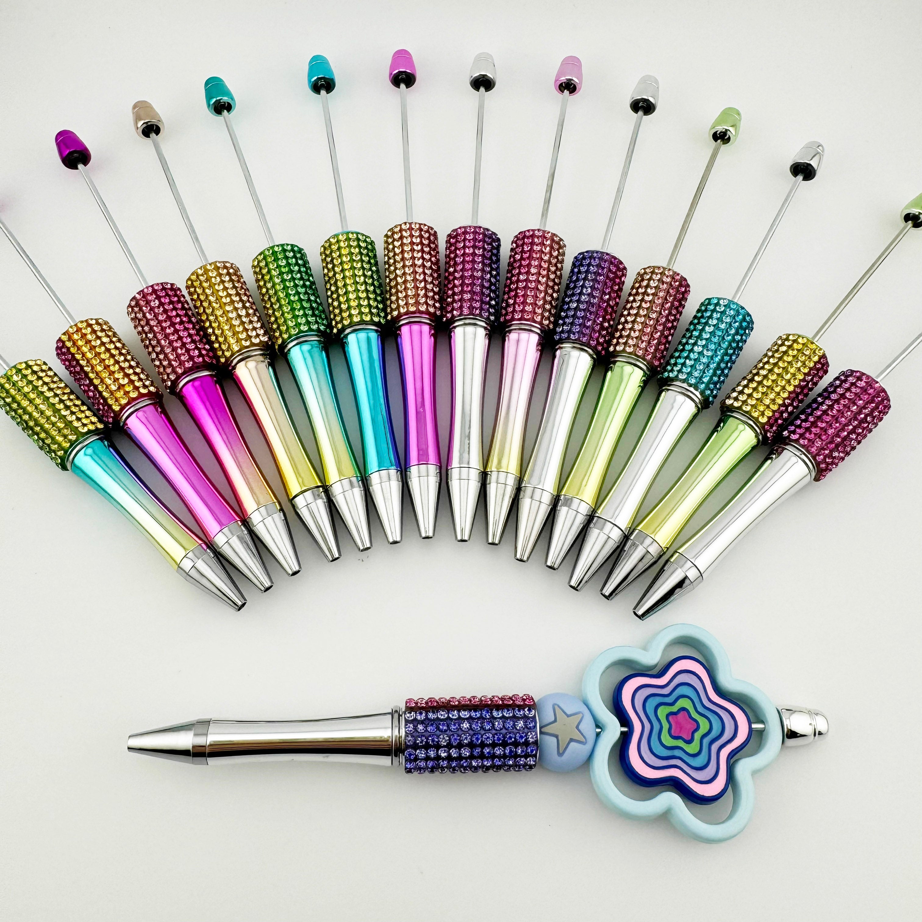 20 Pieces UV Shiny Gradient Color Pen  Gradient Color Sparkling Beadable Pen