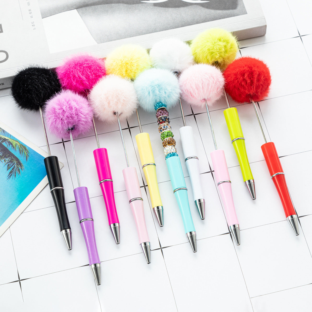 10pcs/Set Wool Ball Beadable  Pen