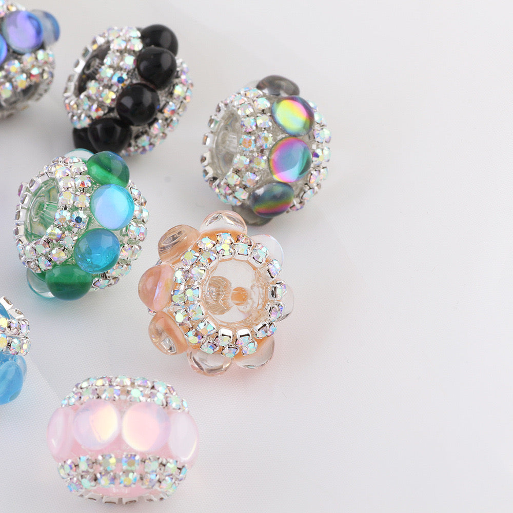 20pcs Opal Diamond Sparkling Spacer Beads