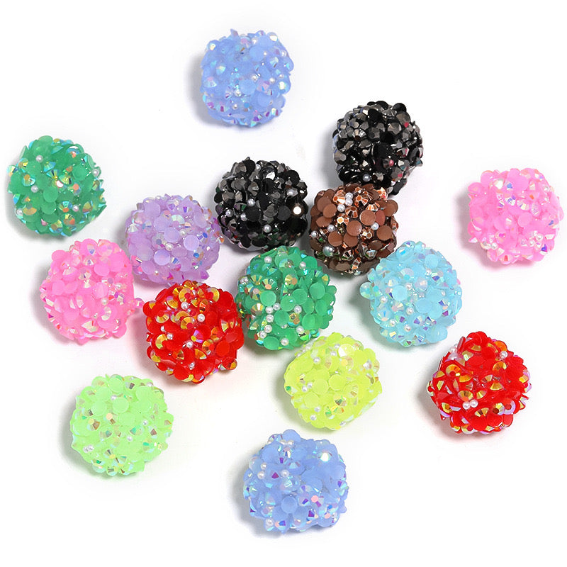 20pcs Bling Bling Sparkling Round Beads