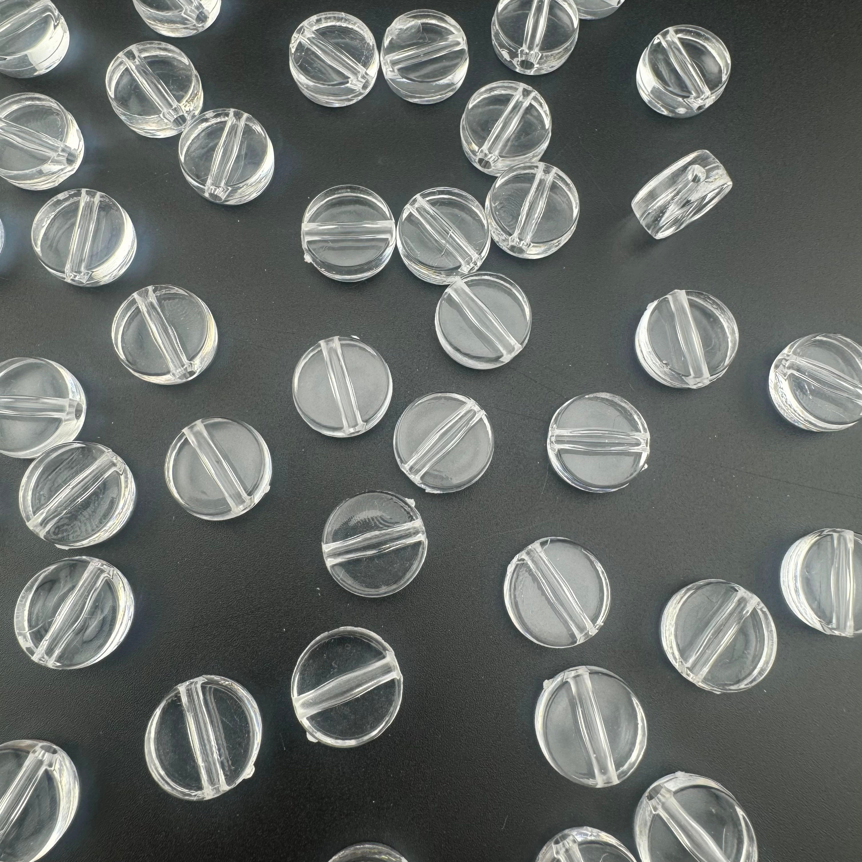 13MM Clear Round Plate Based Beads Fit For Beadable Pens