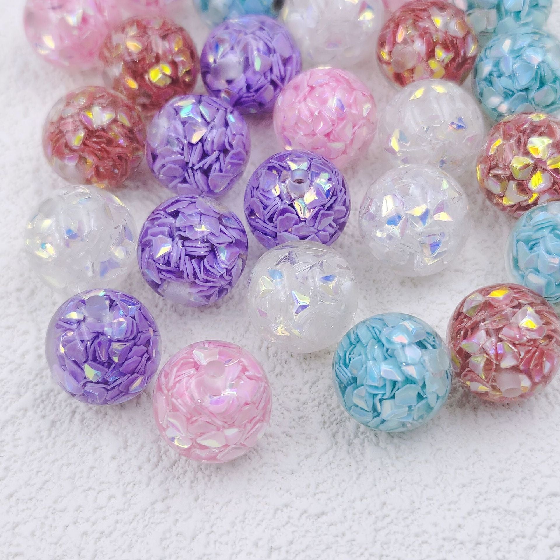 16MM Flash Chip Resin Beads Fit For Beadable Pens