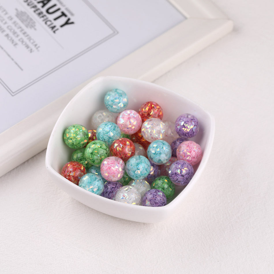 16MM Flash Chip Resin Beads Fit For Beadable Pens