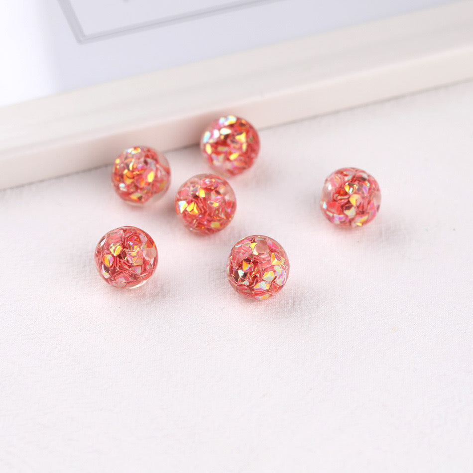 16MM Flash Chip Resin Beads Fit For Beadable Pens