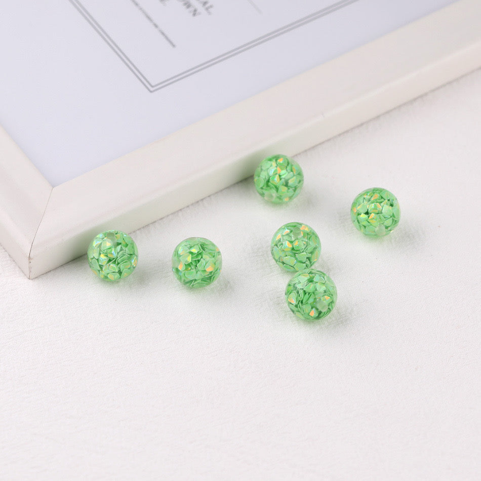 16MM Flash Chip Resin Beads Fit For Beadable Pens