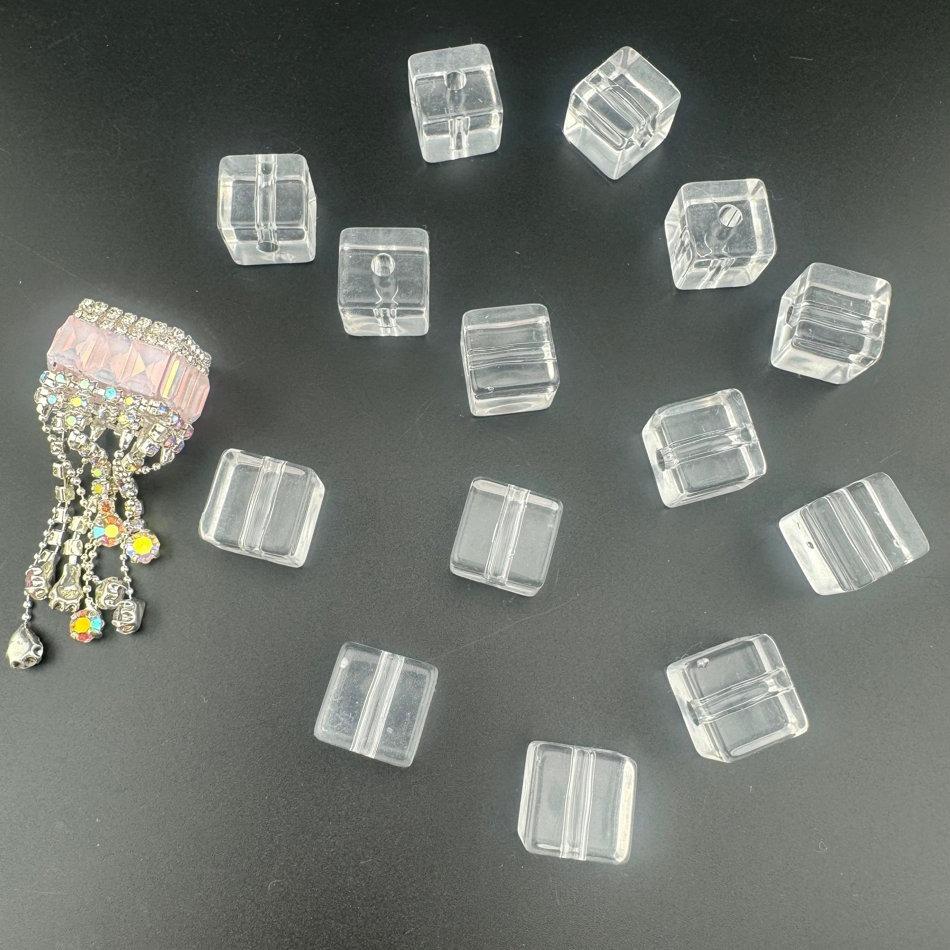 16MM Clear Square Based Beads Fit For Beadable Pens