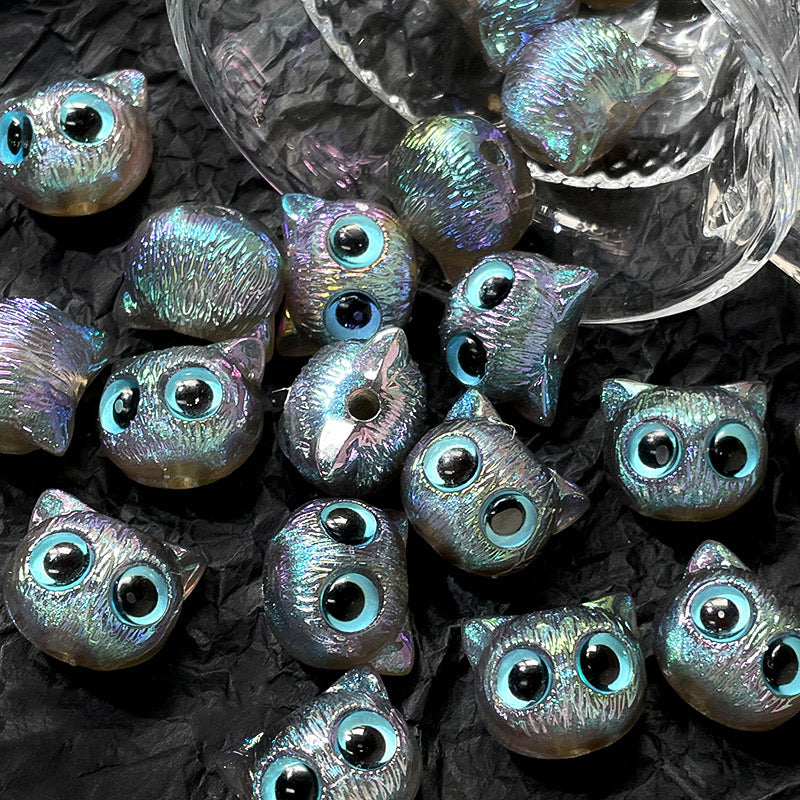 Mixed Color Owl Acrylic Beads Fit For Beadable Pens