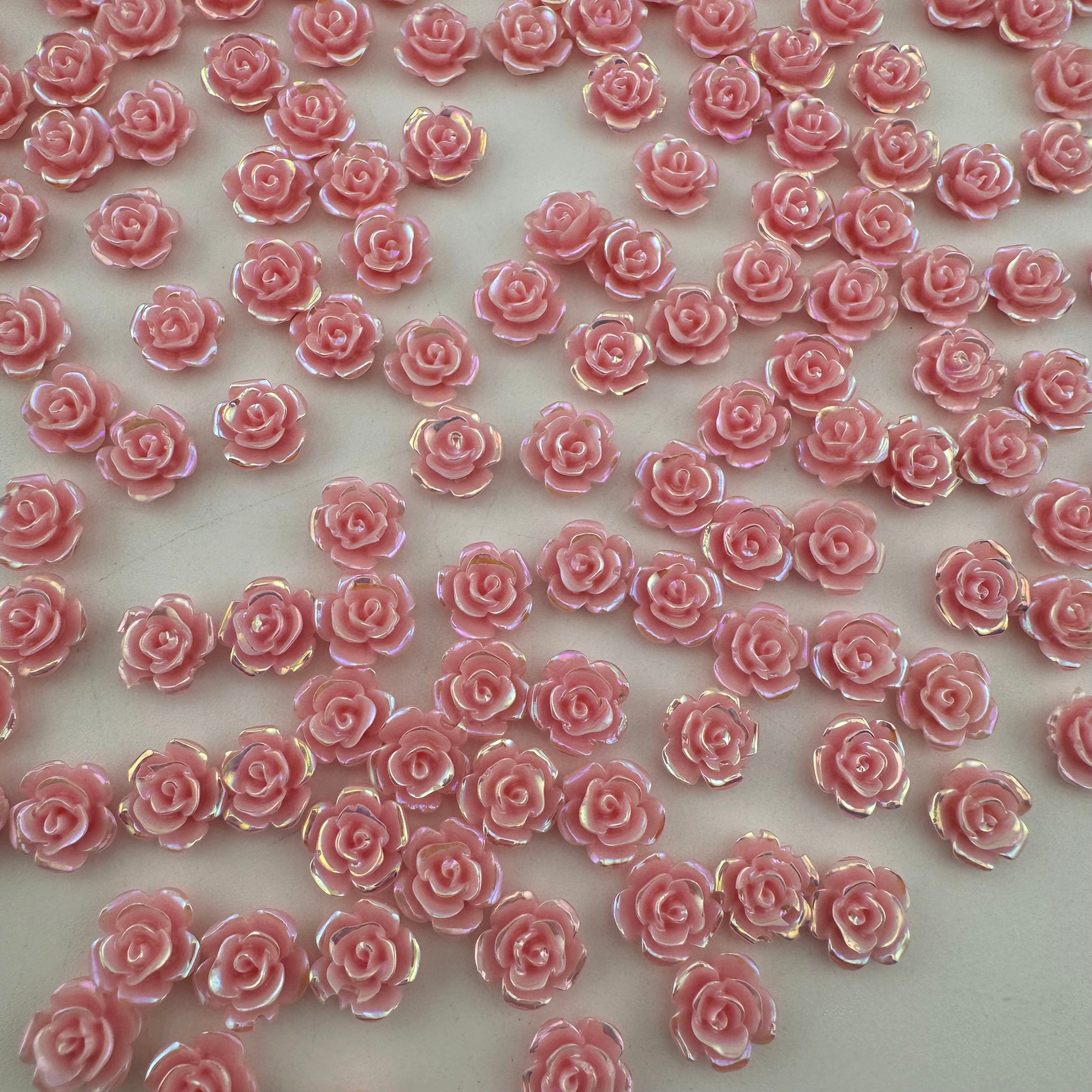 8MM Peach Color Rose Nail Charms For Making Fancy Pen Or Fancy Beads