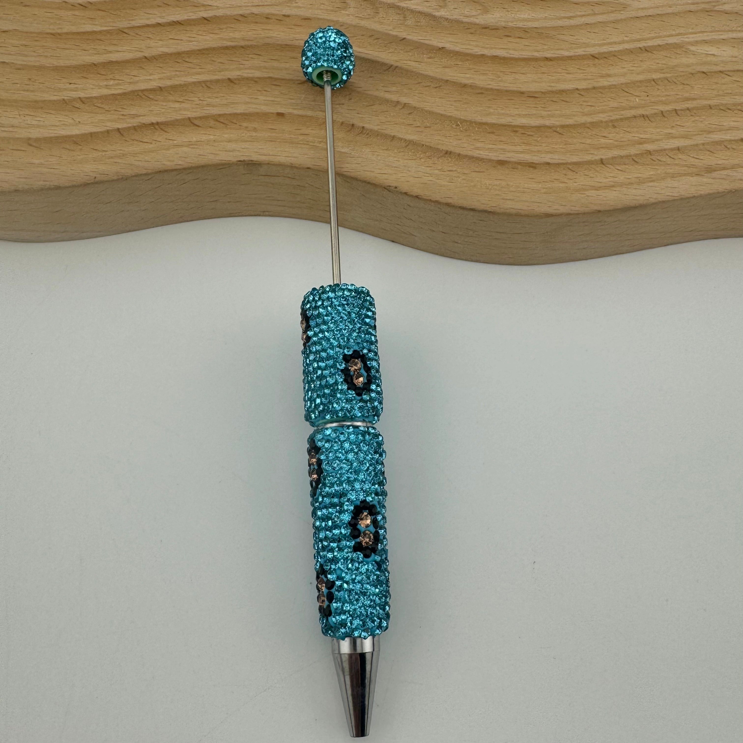 Leopard Print Sparkling Beadable Pen